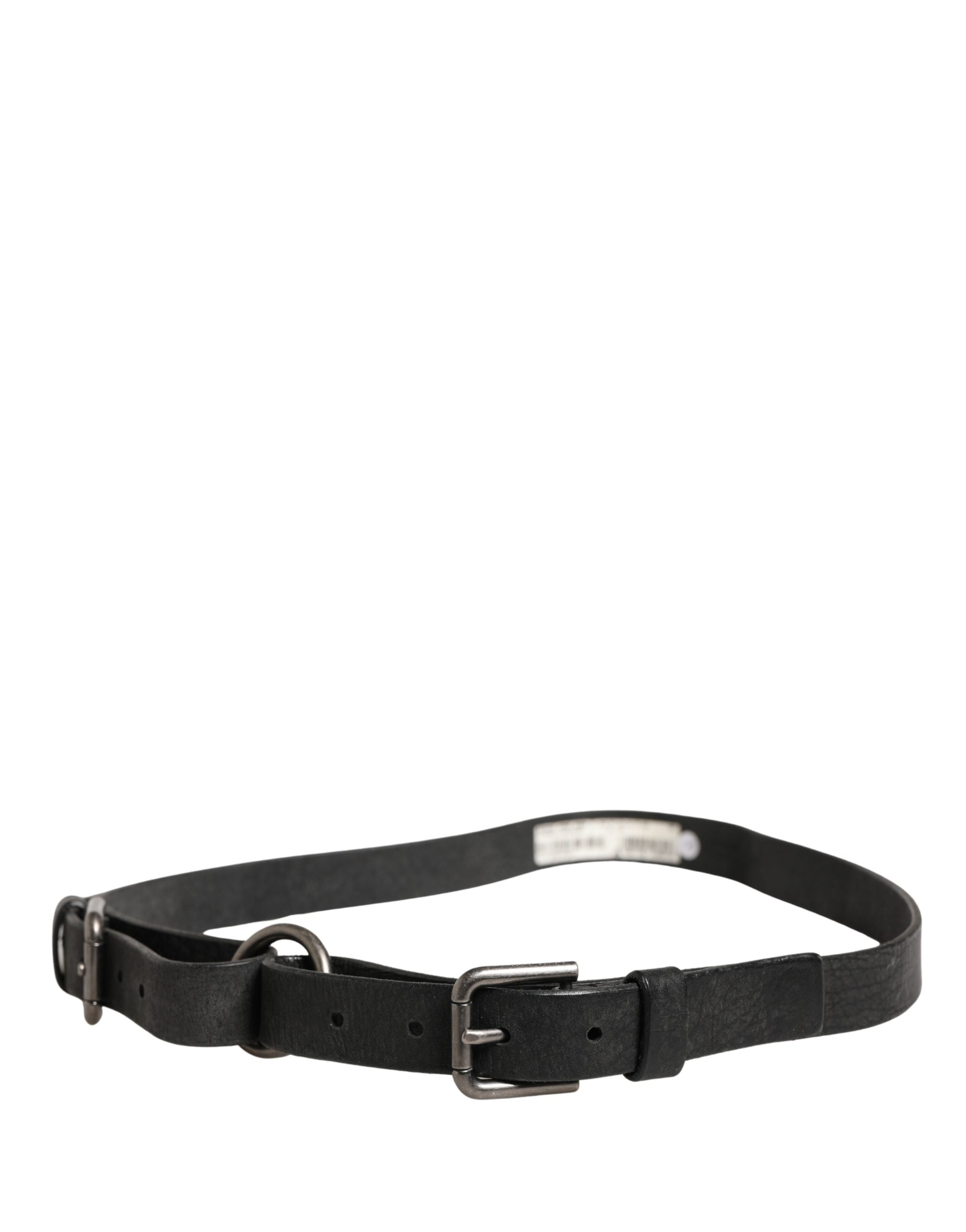 Dolce & Gabbana Herren Gürtel aus schwarzem Kalbsleder mit Metallschnalle-2