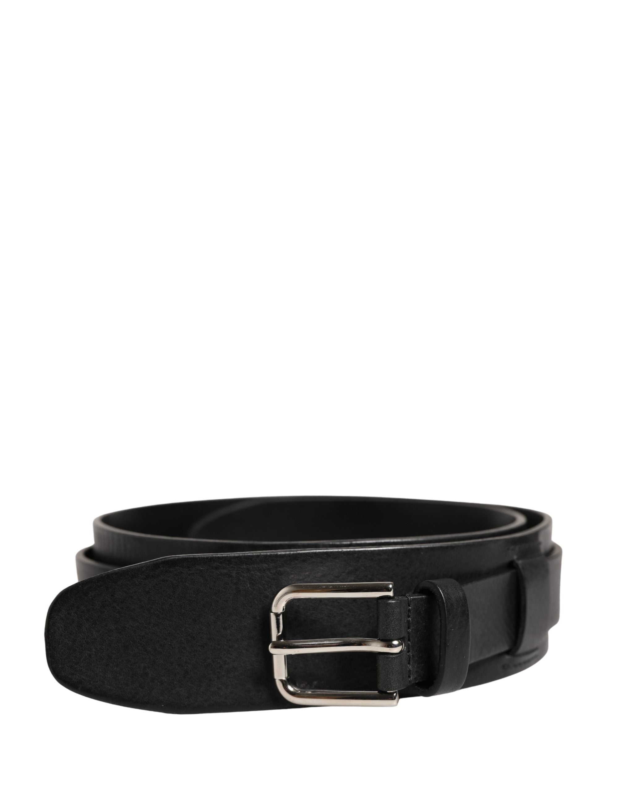 Dolce & Gabbana men's buckle in black leather with metal buckle-2