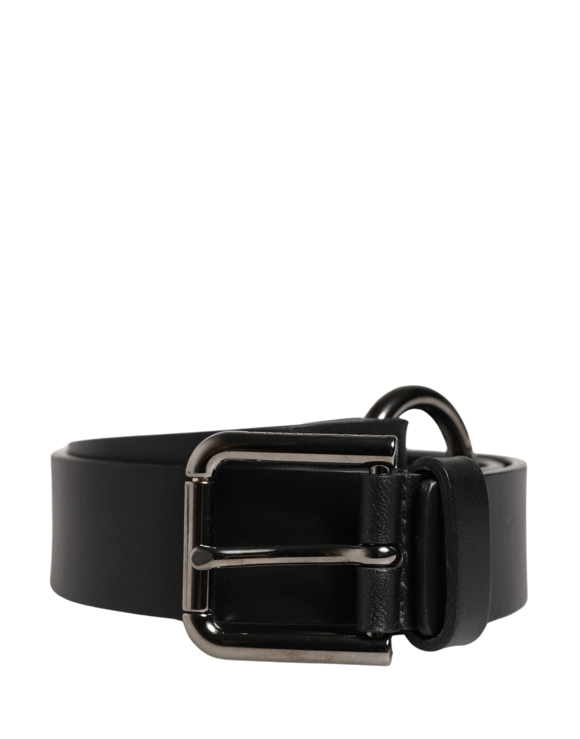 Dolce & Gabbana Men's Belt in Black Calfskin with Metal Buckle-1