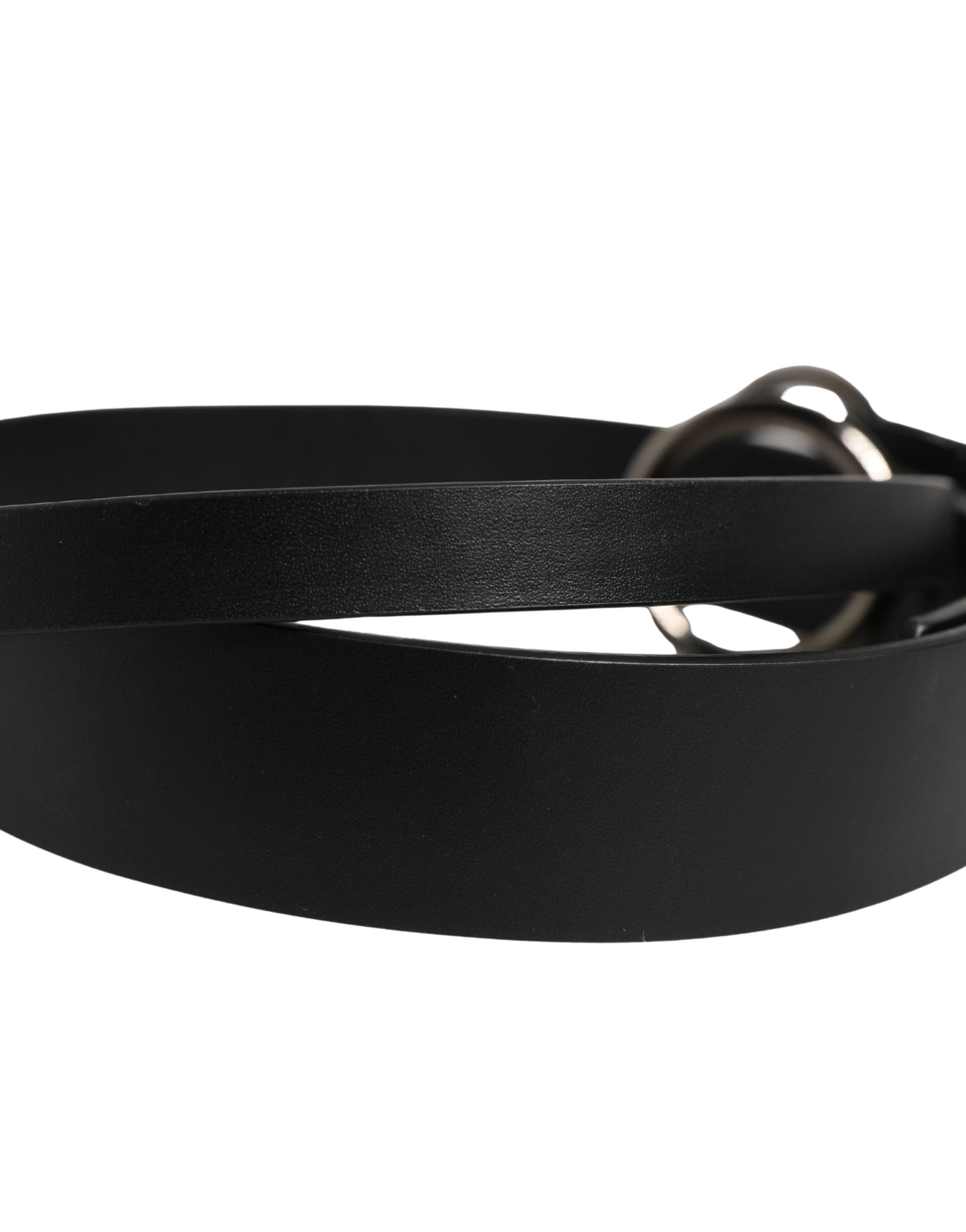 Dolce & Gabbana Men's Belt in Black Calfskin with Metal Buckle-5