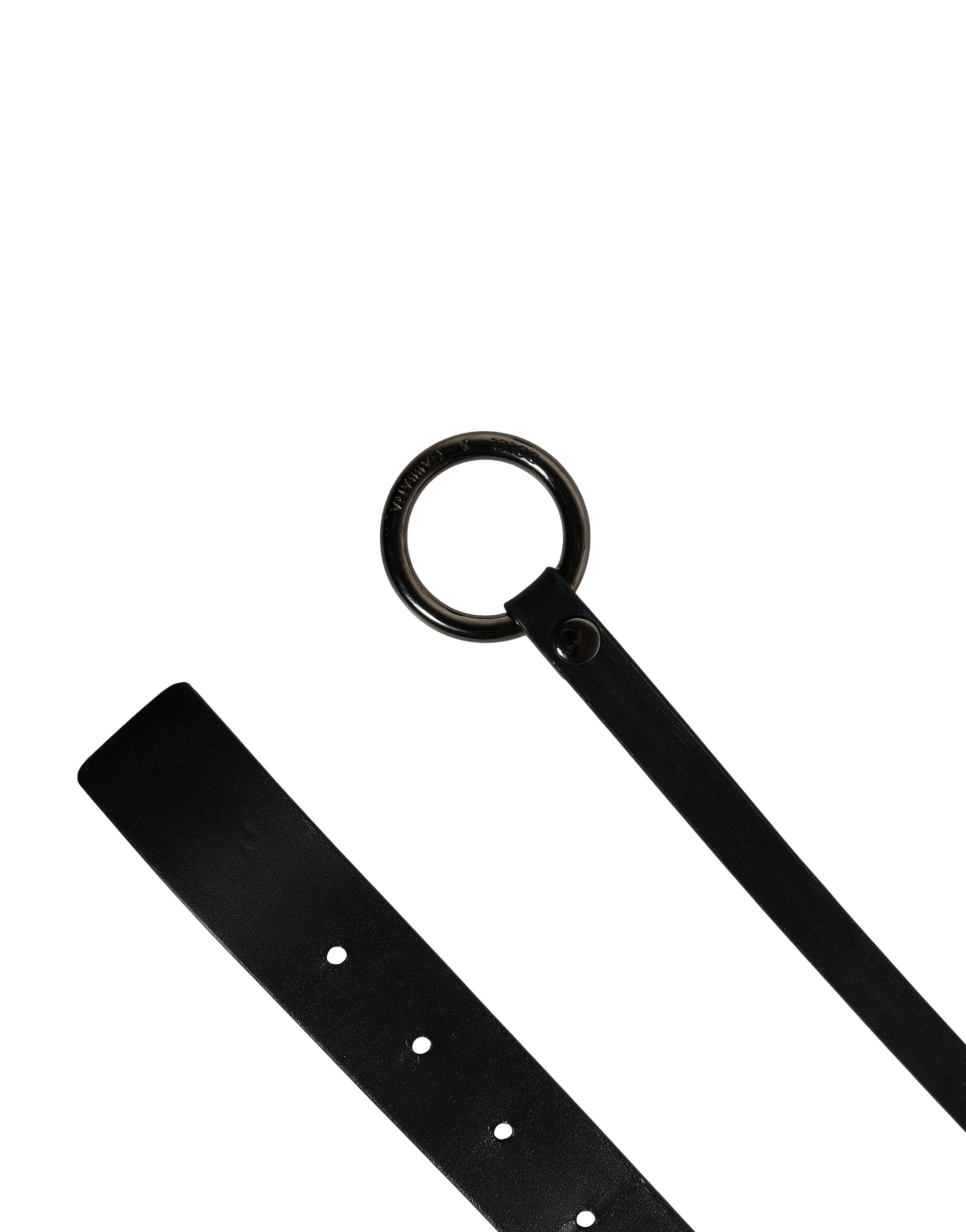 Dolce & Gabbana Men's Belt in Black Calfskin with Metal Buckle-8