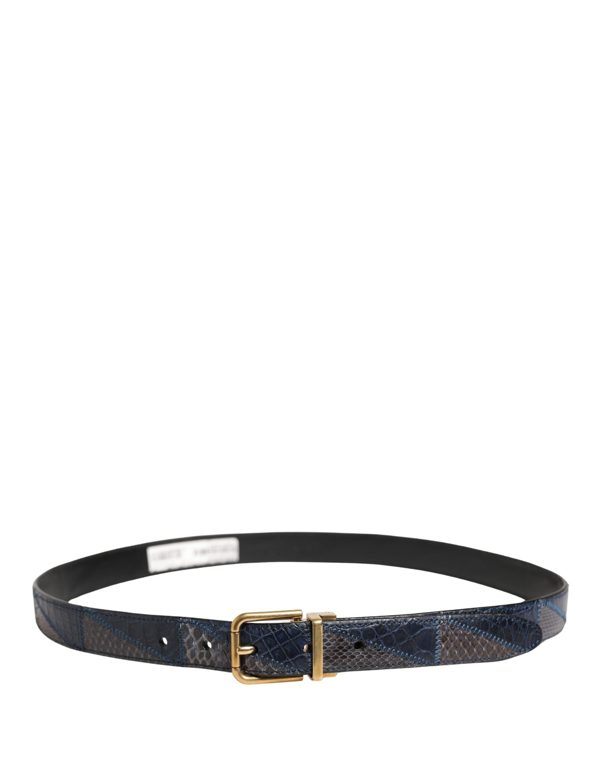 Dolce & Gabbana Men's Multi-Color Leather Belt with Metal Buckle-4
