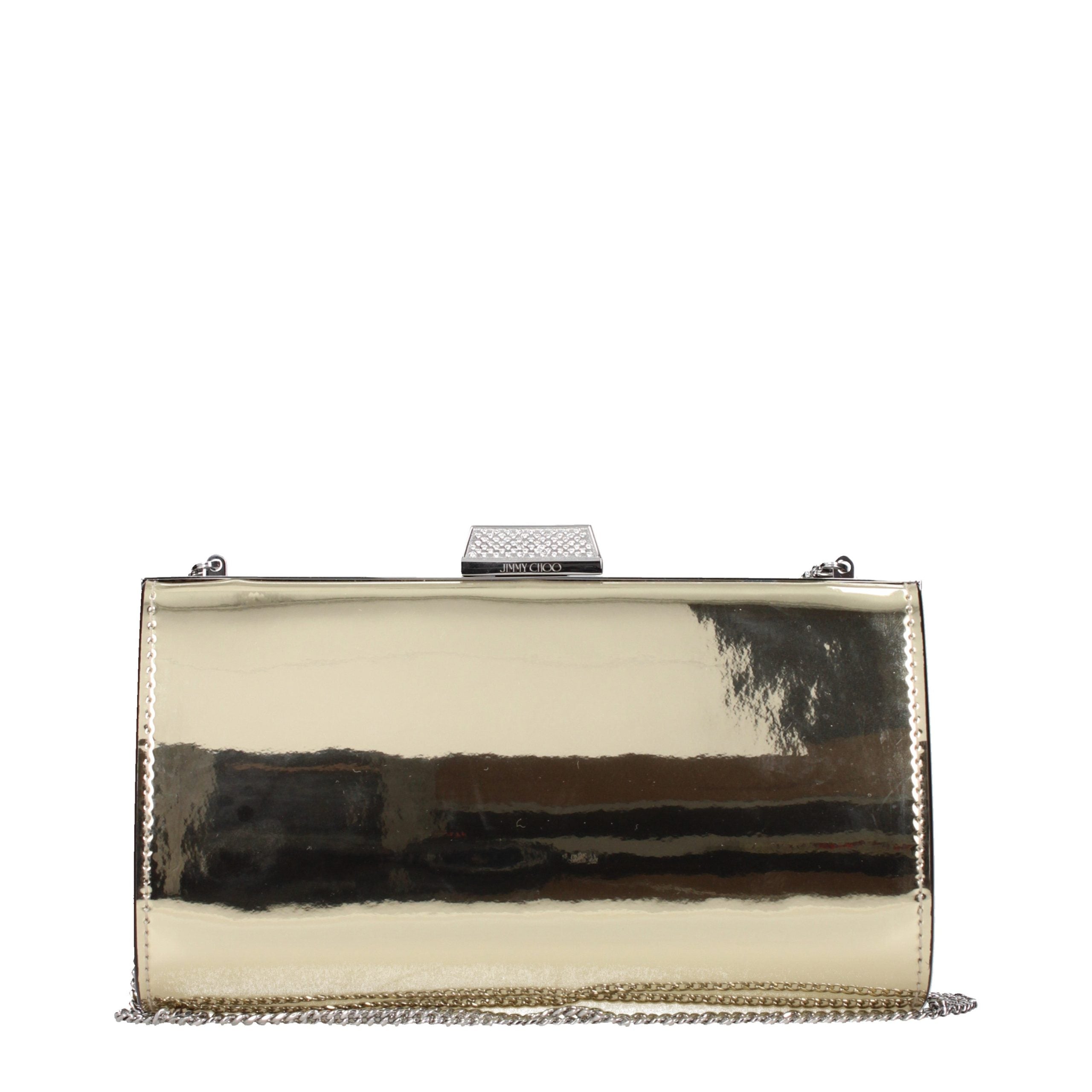 Jimmy Choo Goldene Leder-Clutch-1
