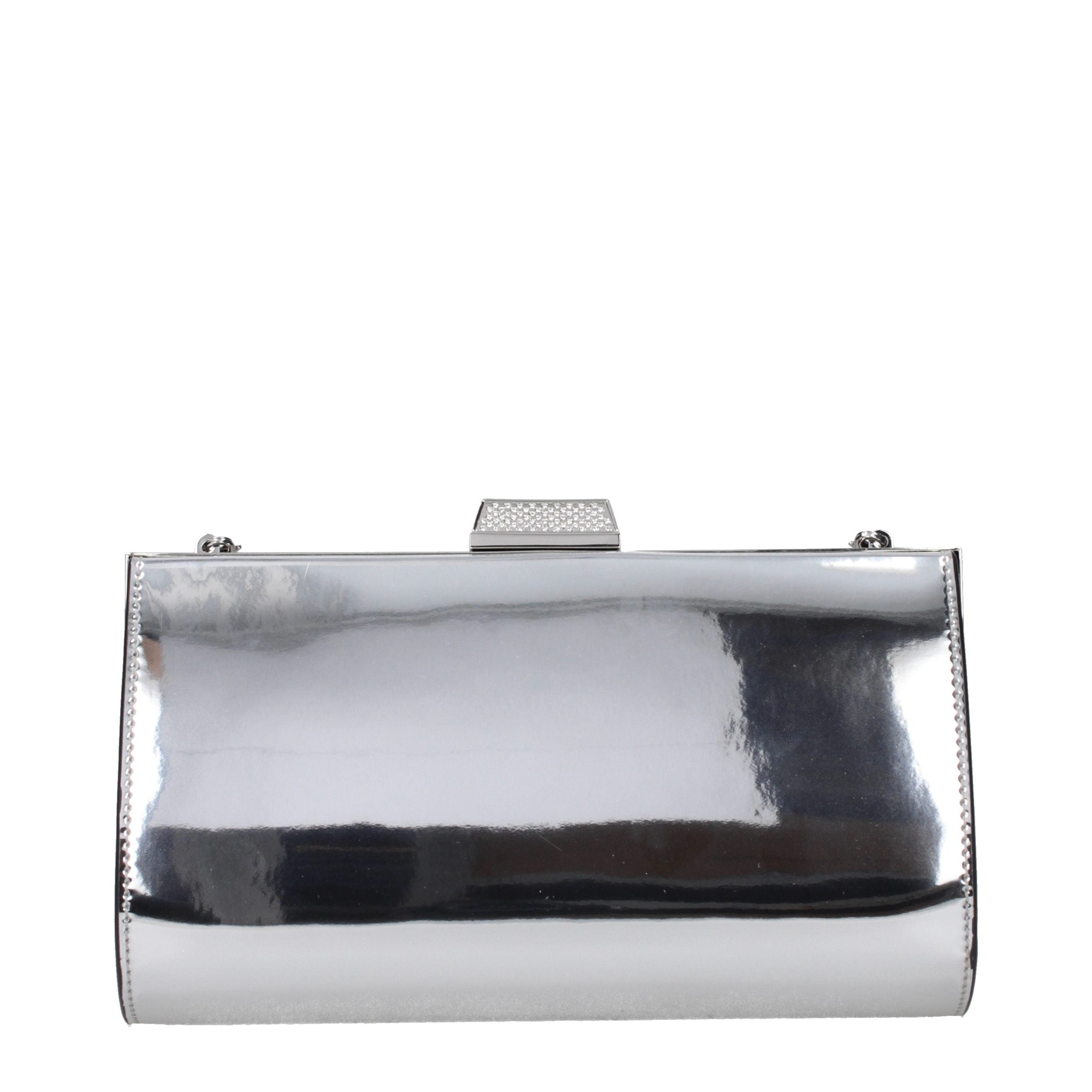Jimmy Choo Graue Leder-Clutch-3