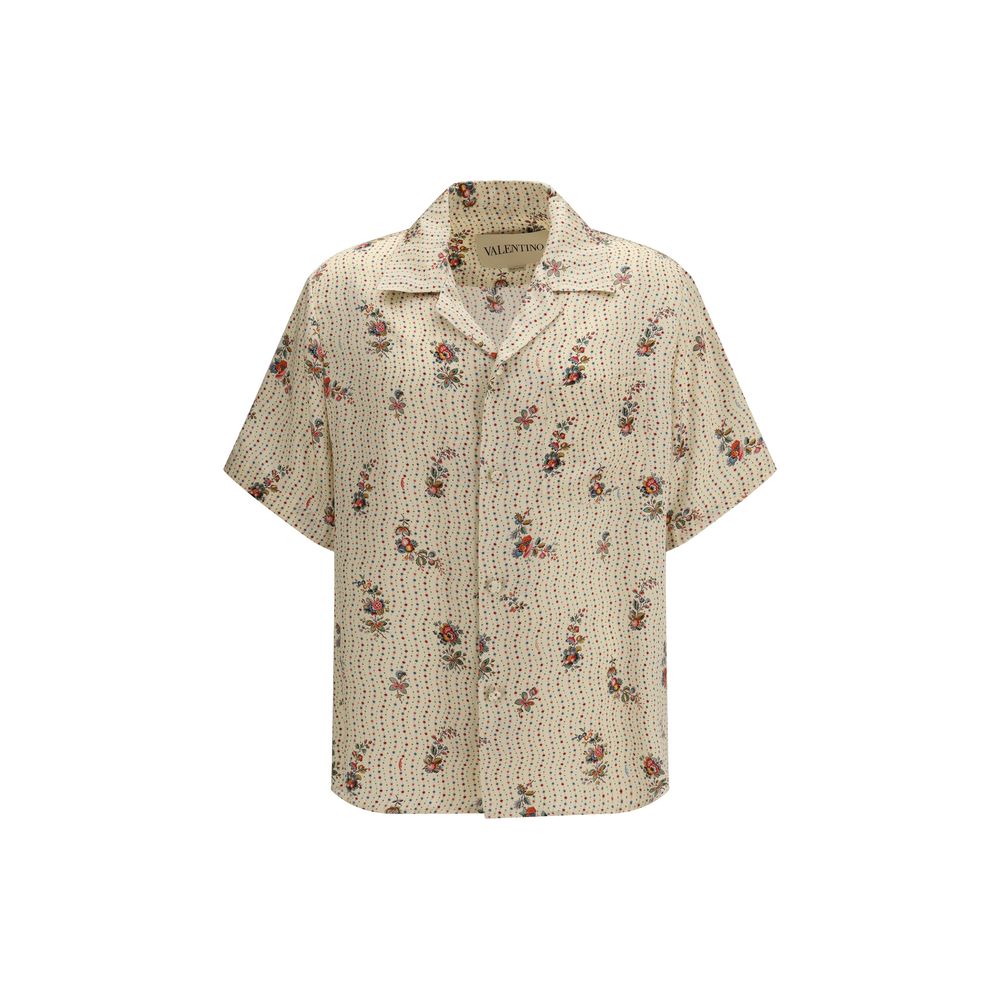 Valentino Mehrfarbiges Hemd mit Seidenmuster-1