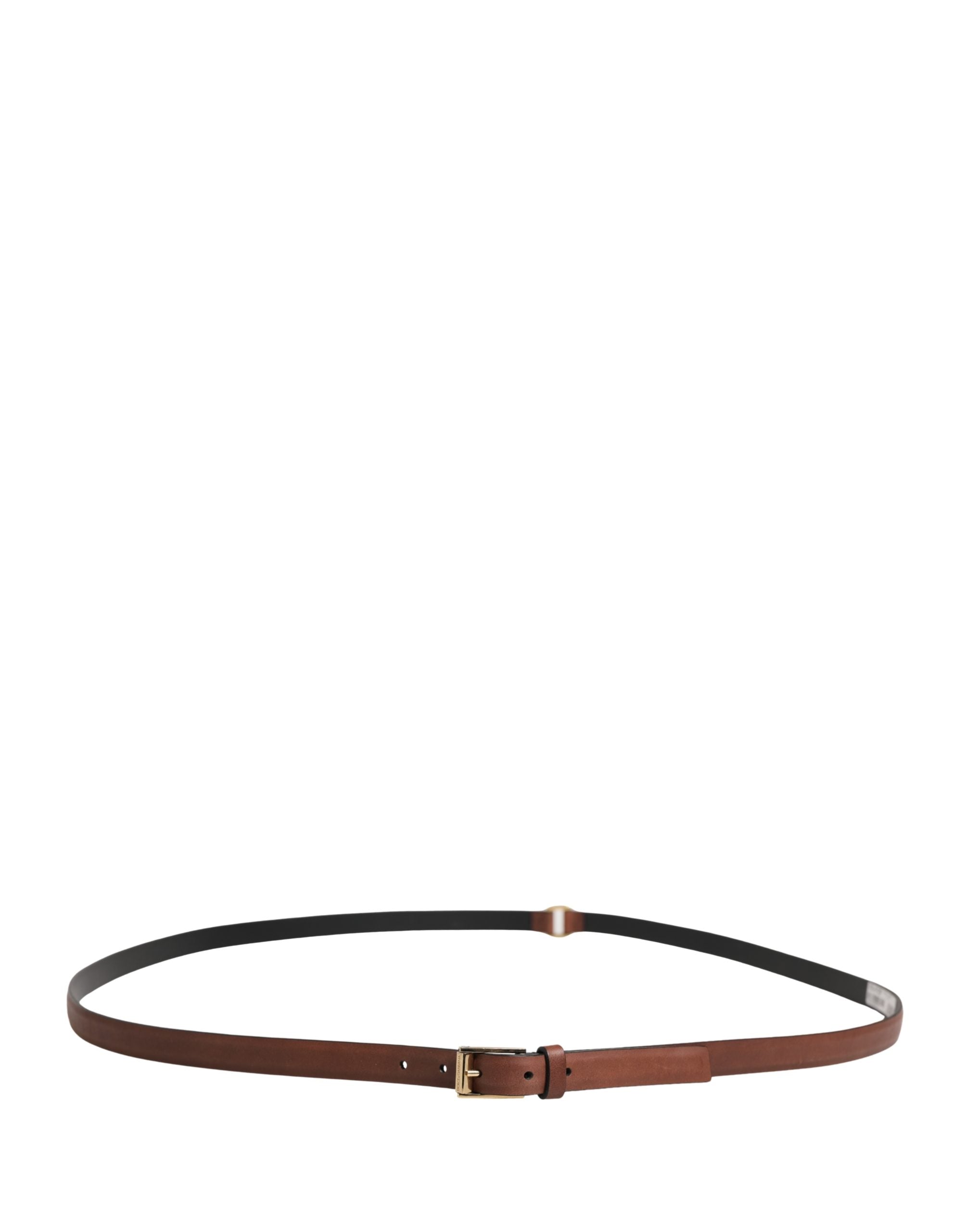 Dolce & Gabbana Herren-Gürtel aus braunem Leder mit klassischer Metallschnalle-3