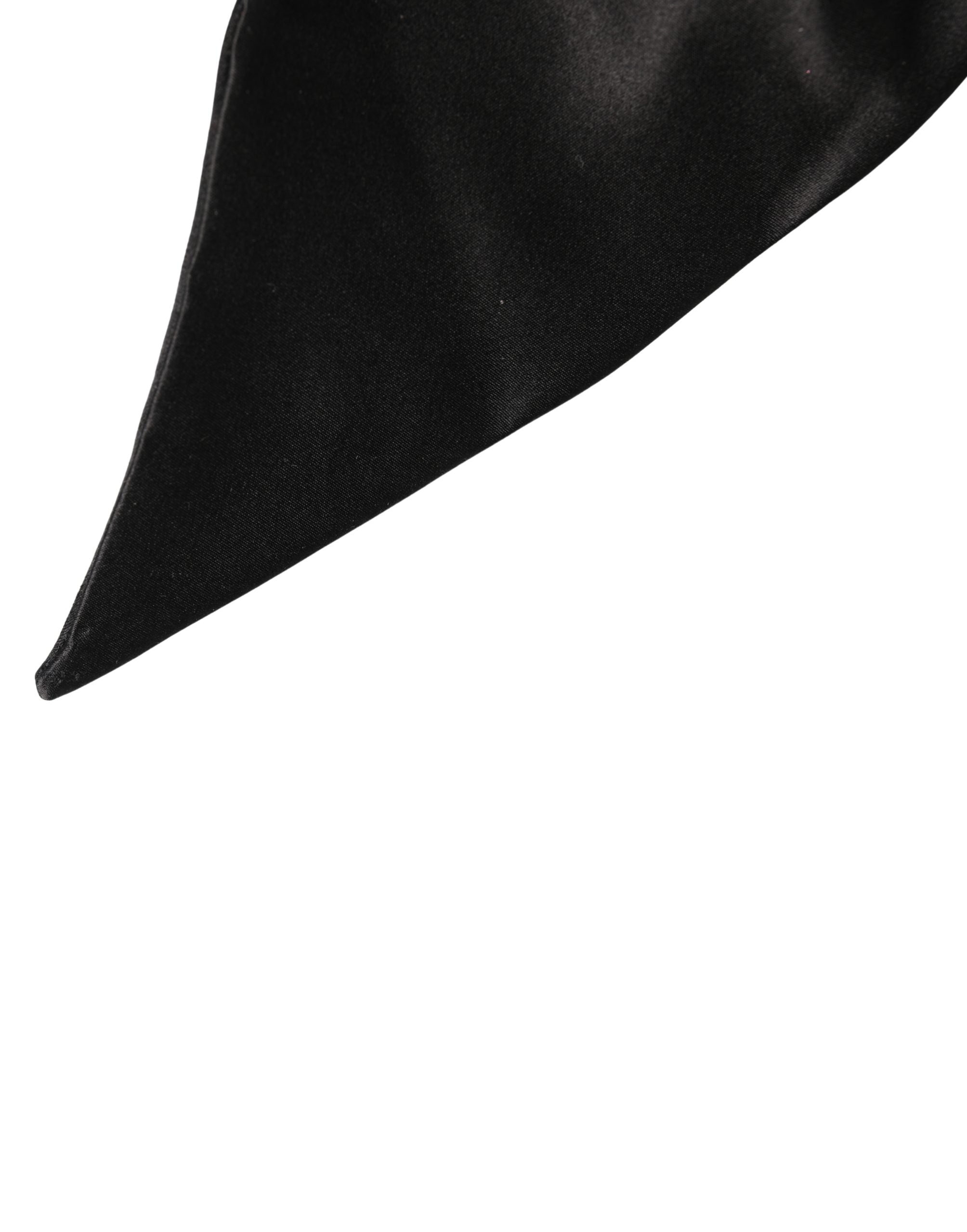 Dolce & Gabbana Black Wide Silk Satin Women's Belt-5