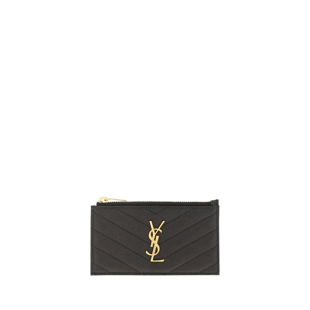 Saint Laurent Black Calfskin Bos Taurus Wallet-1