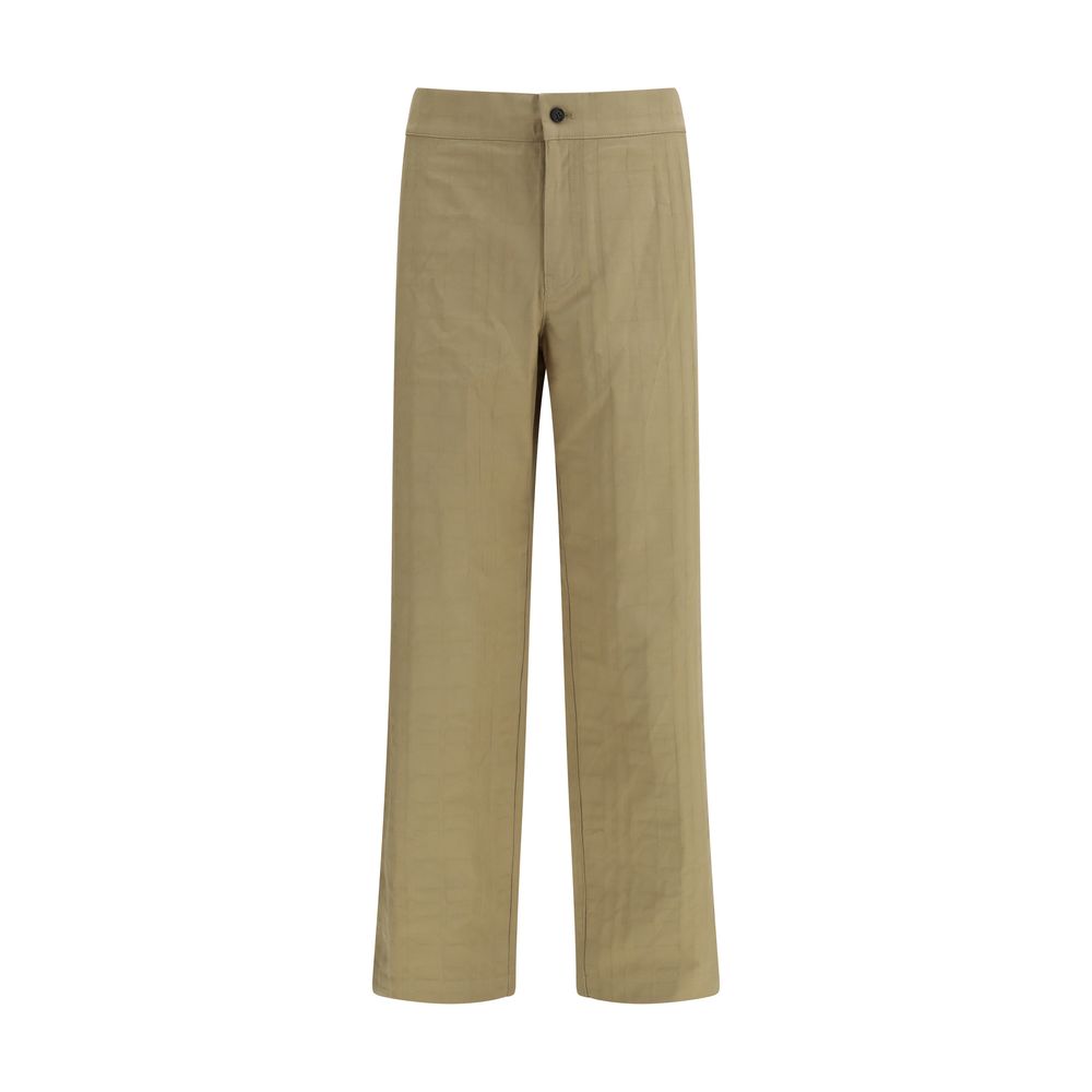 Burberry Beige Cotton Casual Trousers