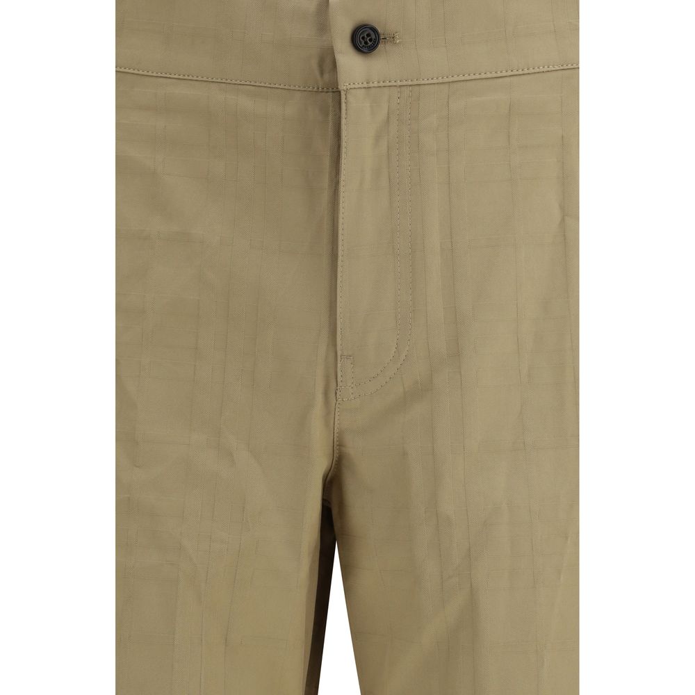 Burberry Beige Cotton Casual Trousers-3