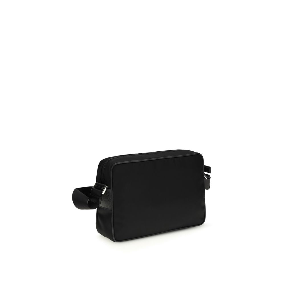 Prada Schwarze Schultertasche aus recyceltem Polyamid-3