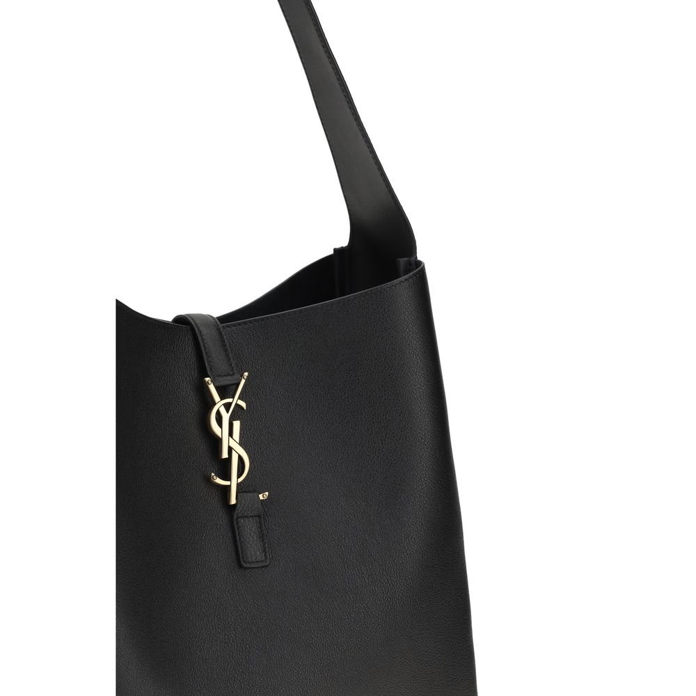 Saint Laurent Black Bos Taurus Calfskin Shoulder Bag-4