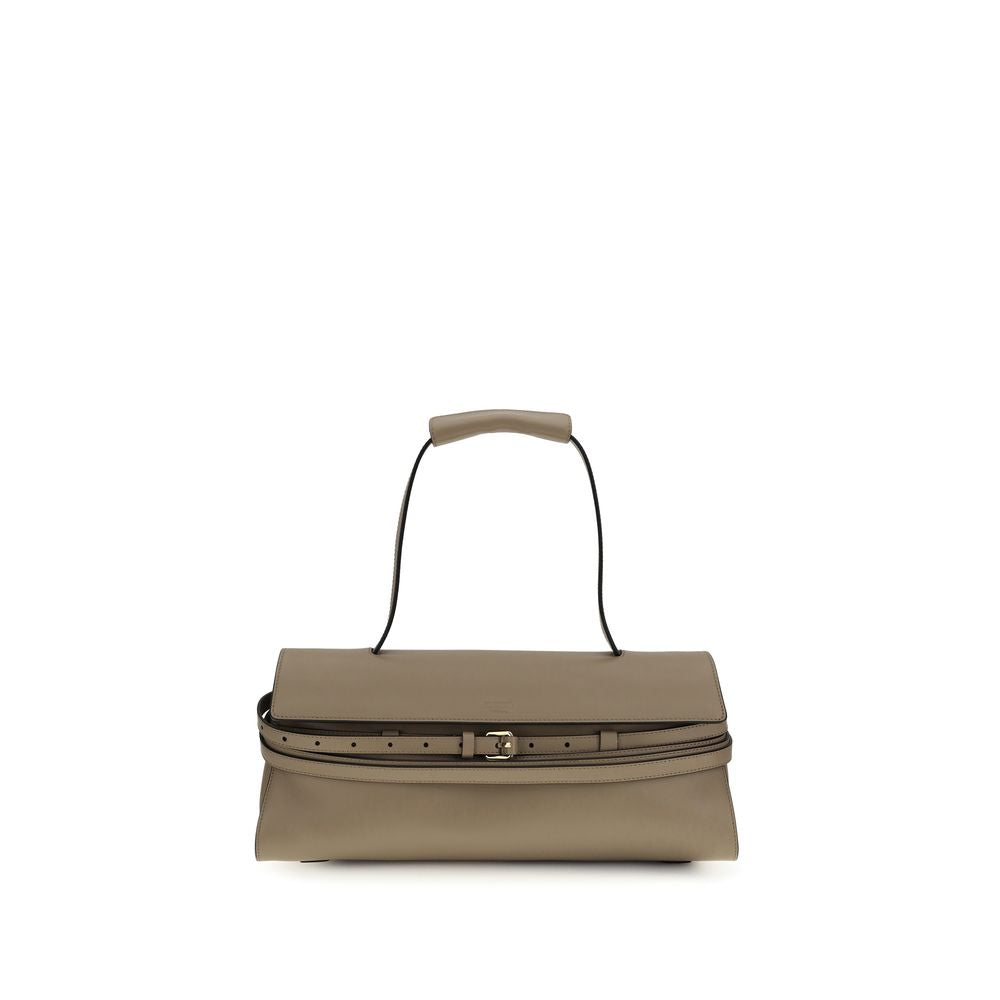 Moschino Beige Calf Leather Bos Taurus Shoulder Bag-1