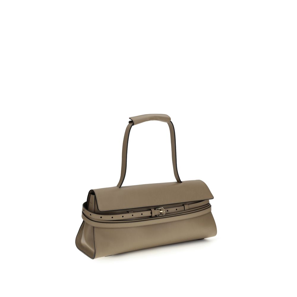 Moschino Beige Calf Leather Bos Taurus Shoulder Bag-2