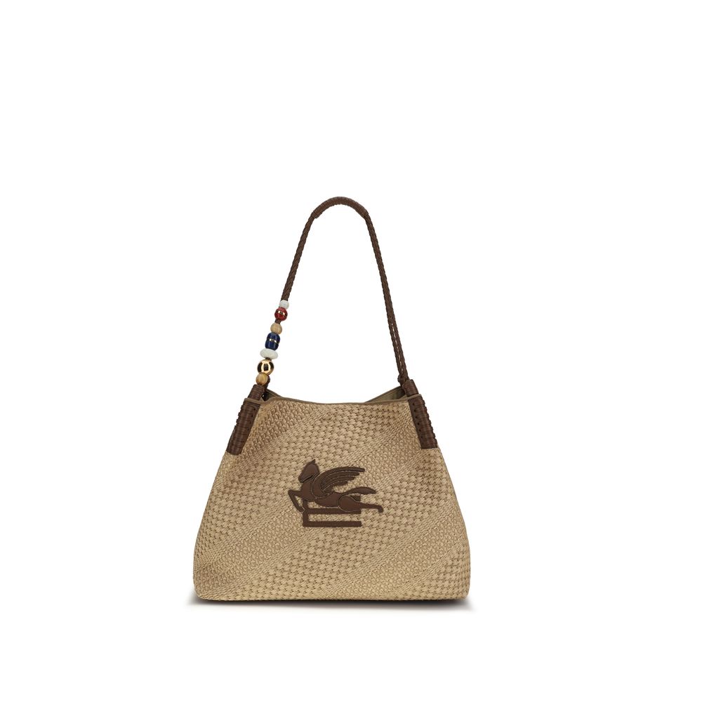 Etro Beige Raffia Shoulder Bag-1