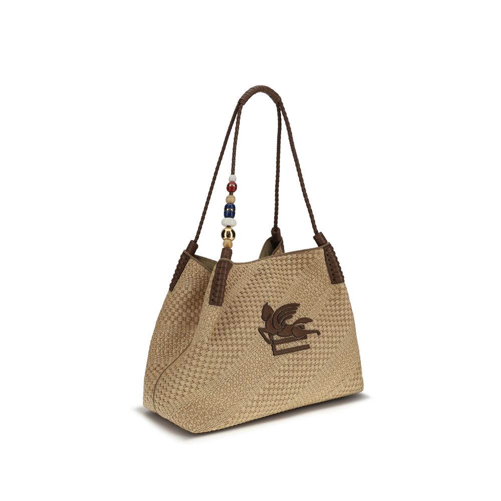 Etro Beige Raffia Shoulder Bag-2