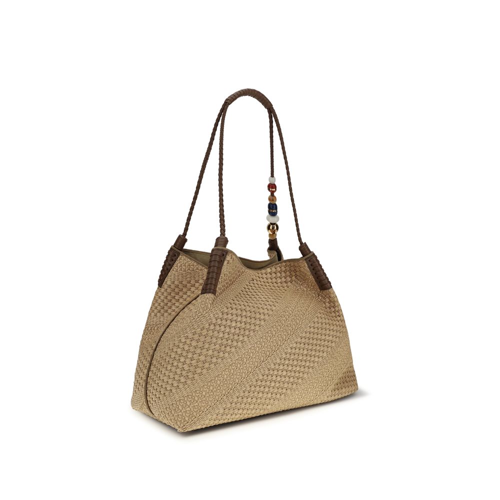 Etro Beige Raffia Shoulder Bag-3