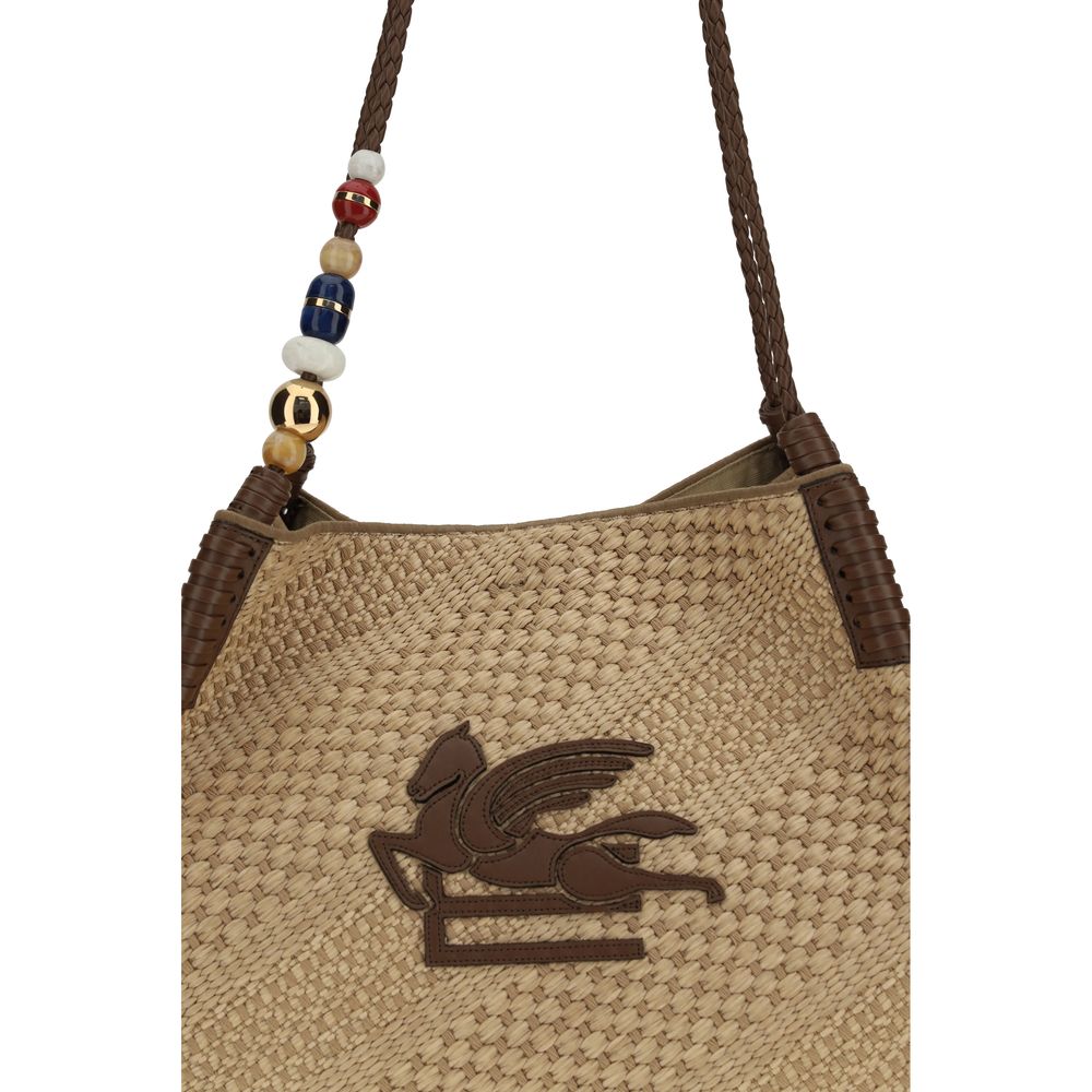 Etro Beige Raffia Shoulder Bag-4