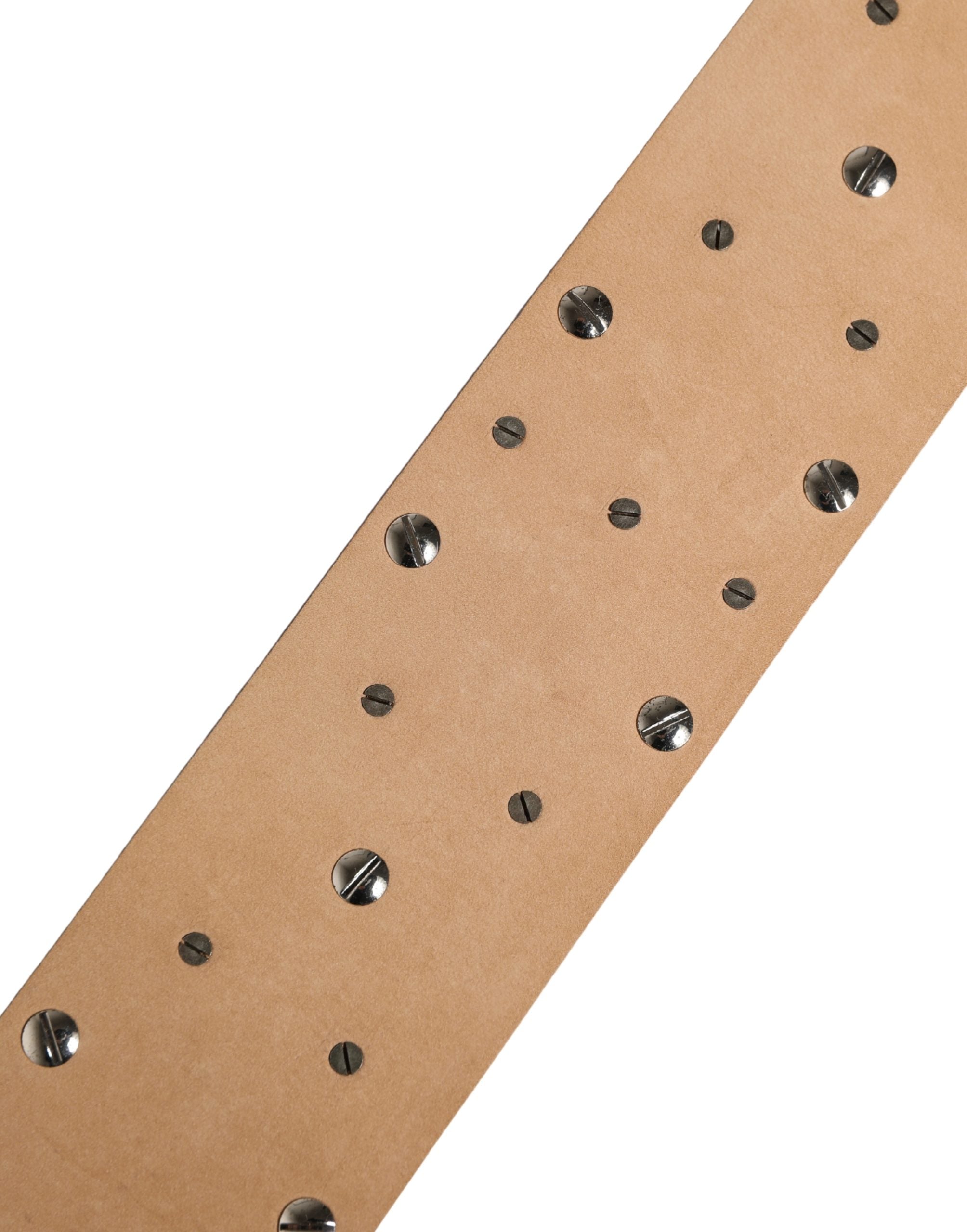 Dolce & Gabbana silver leather belt with crystal metal buckle-6