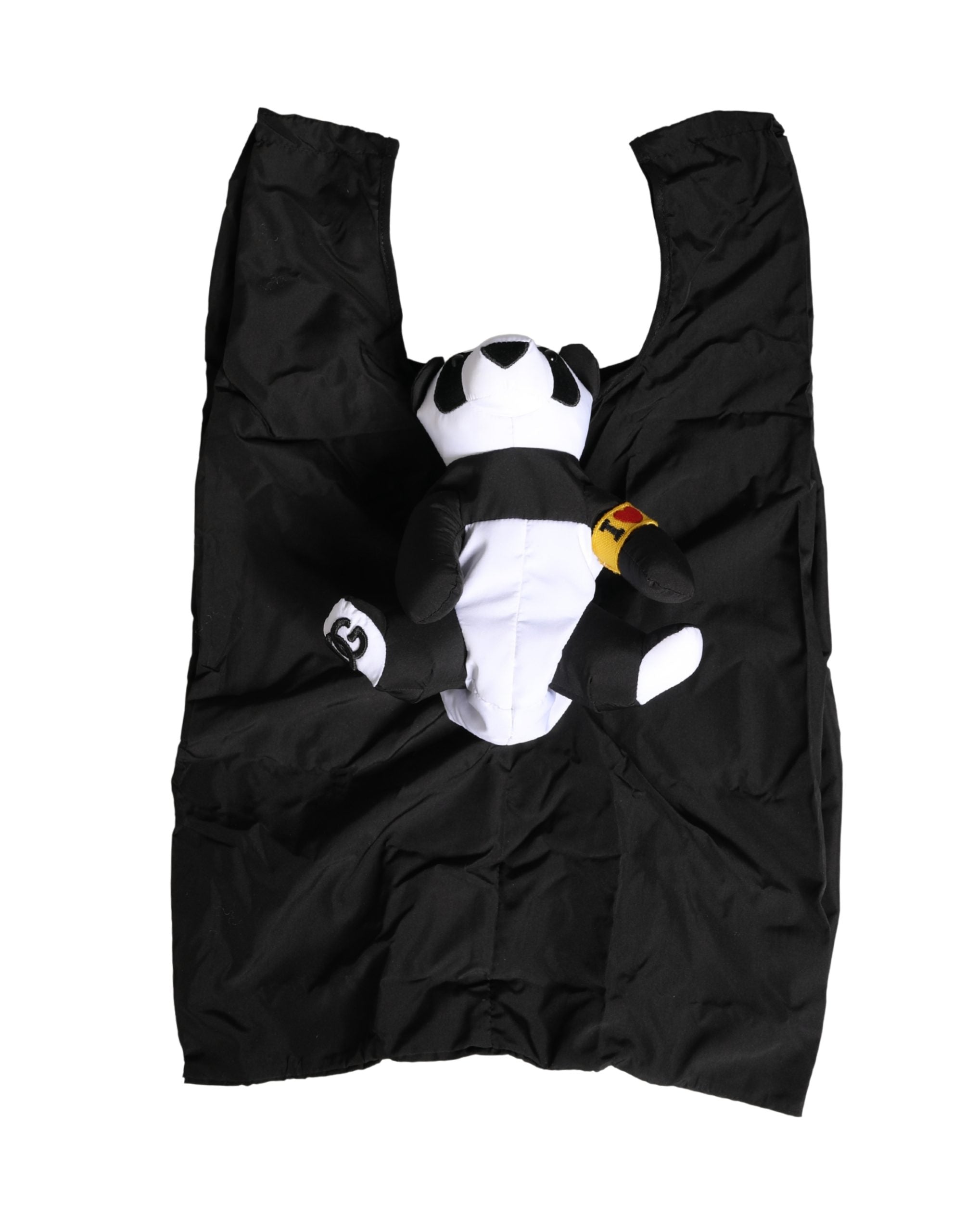 Dolce & Gabbana Men's Black Polyester Panda Fabric Tote Bag "Ecobag"-2