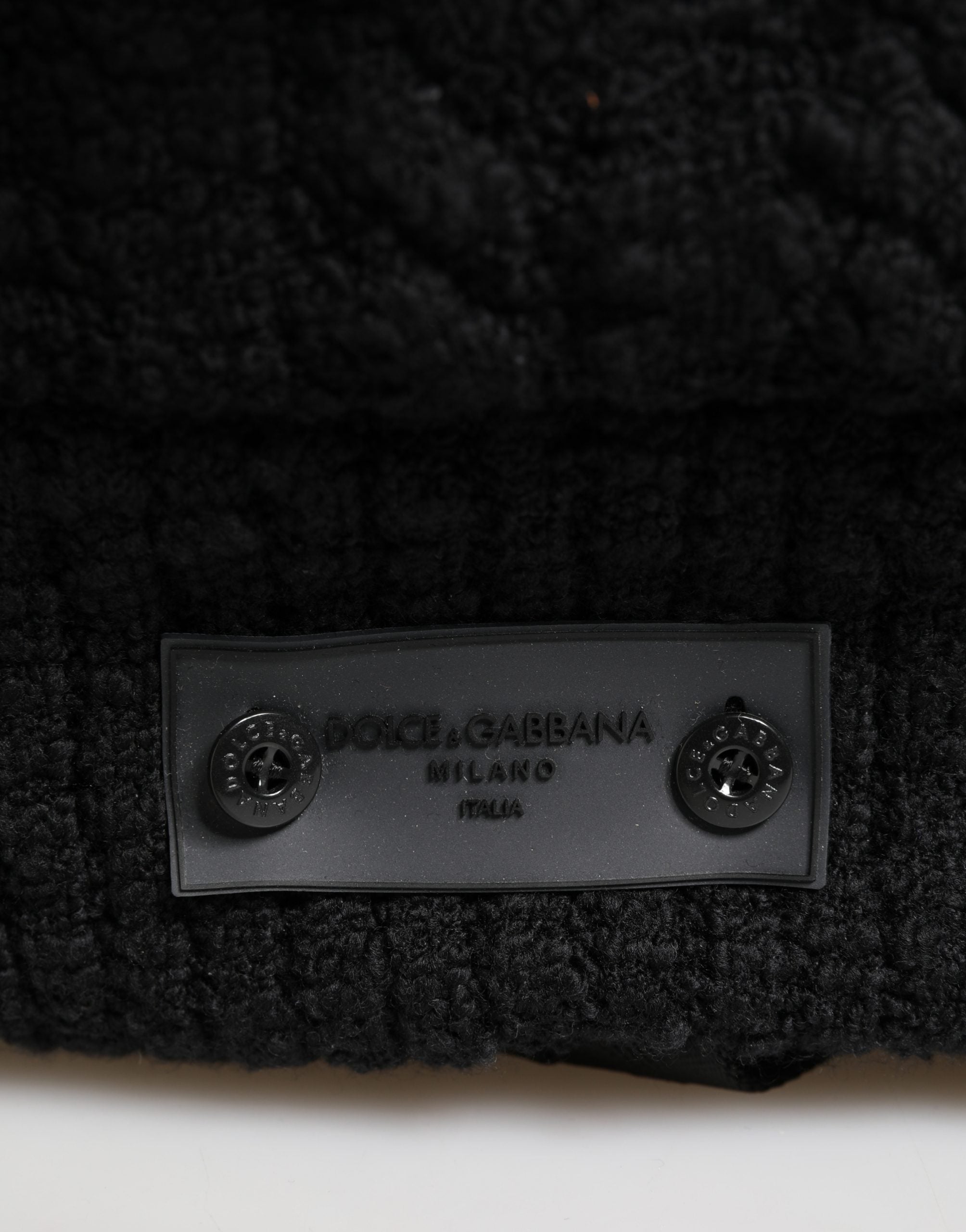 Dolce & Gabbana Black Travel Backpack in Jersey Wool Blend-3