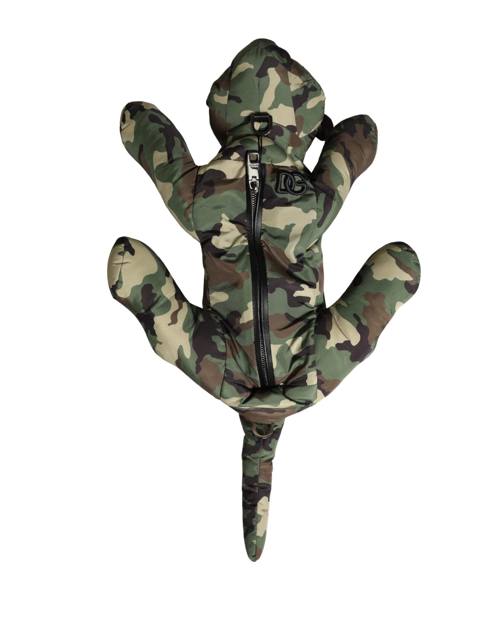 Dolce & Gabbana Belt Bag in Multicolor Camouflage with Animal Silhouette-7