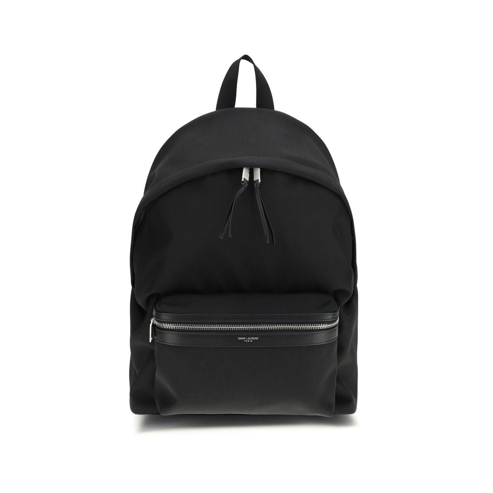 Saint Laurent Black Fabric Backpack-1