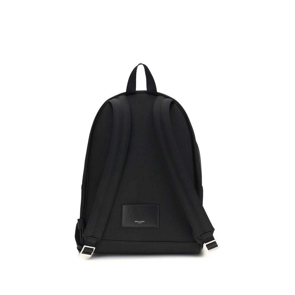 Saint Laurent Black Fabric Backpack-2