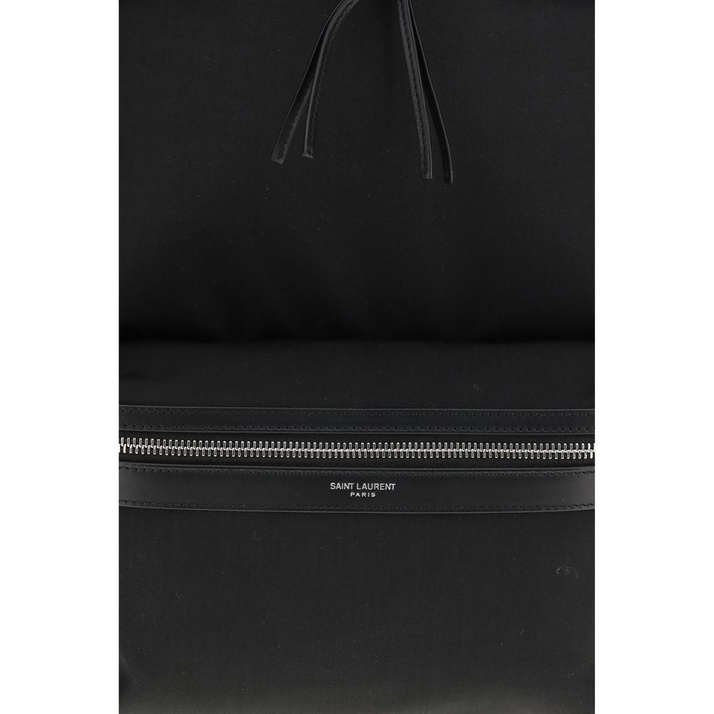 Saint Laurent Black Fabric Backpack-3