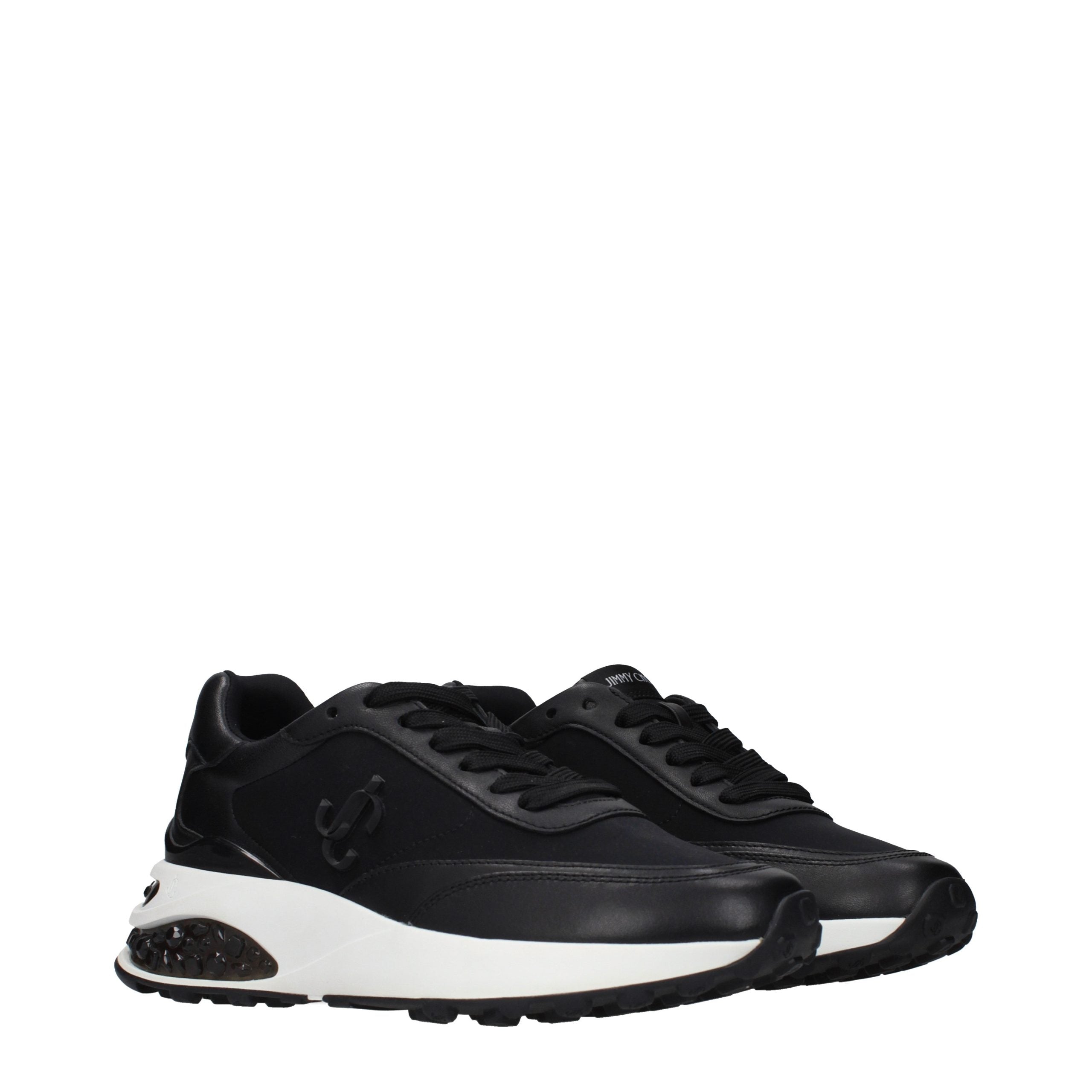 Jimmy Choo Schwarze Stoff-Sneaker-2