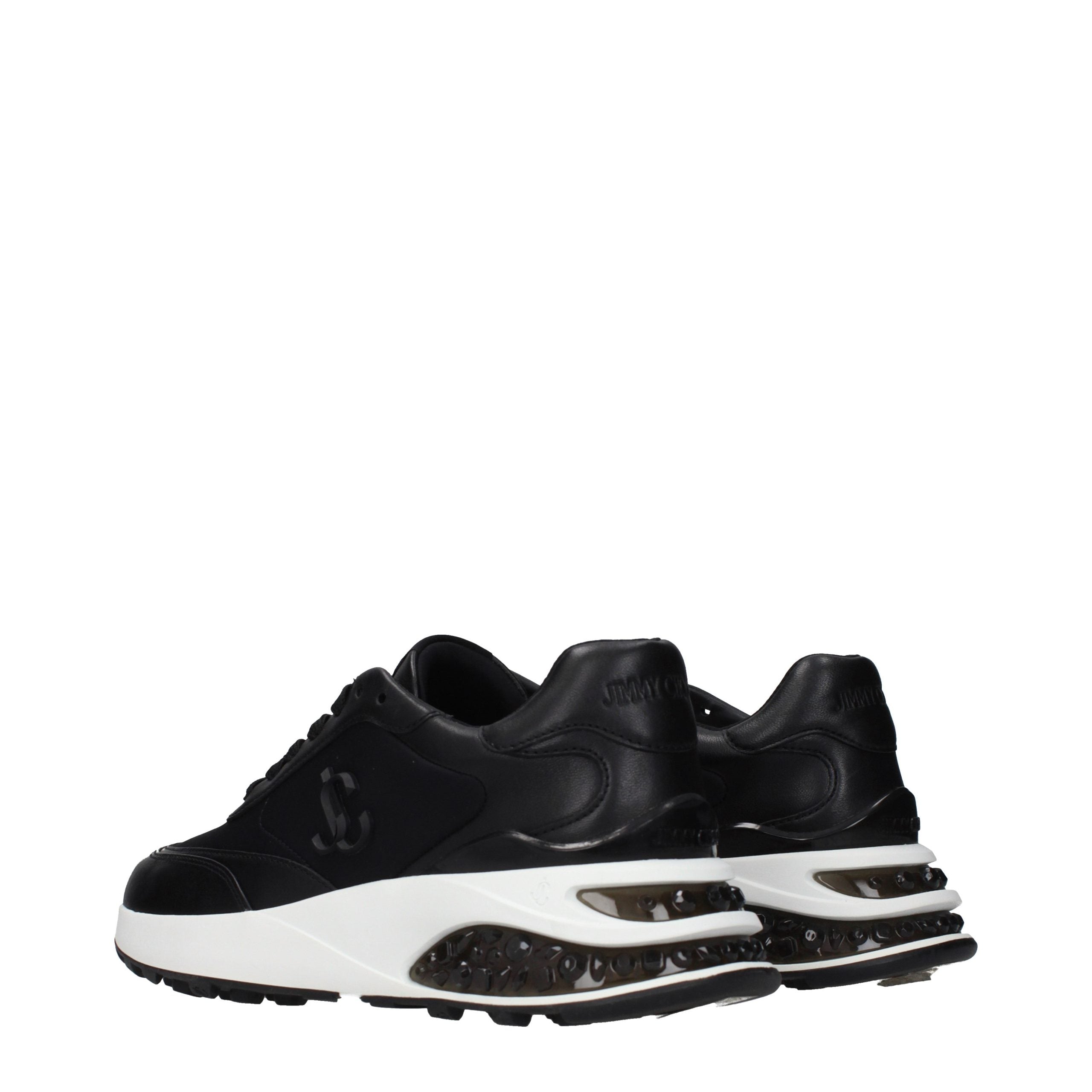 Jimmy Choo Schwarze Stoff-Sneaker-4