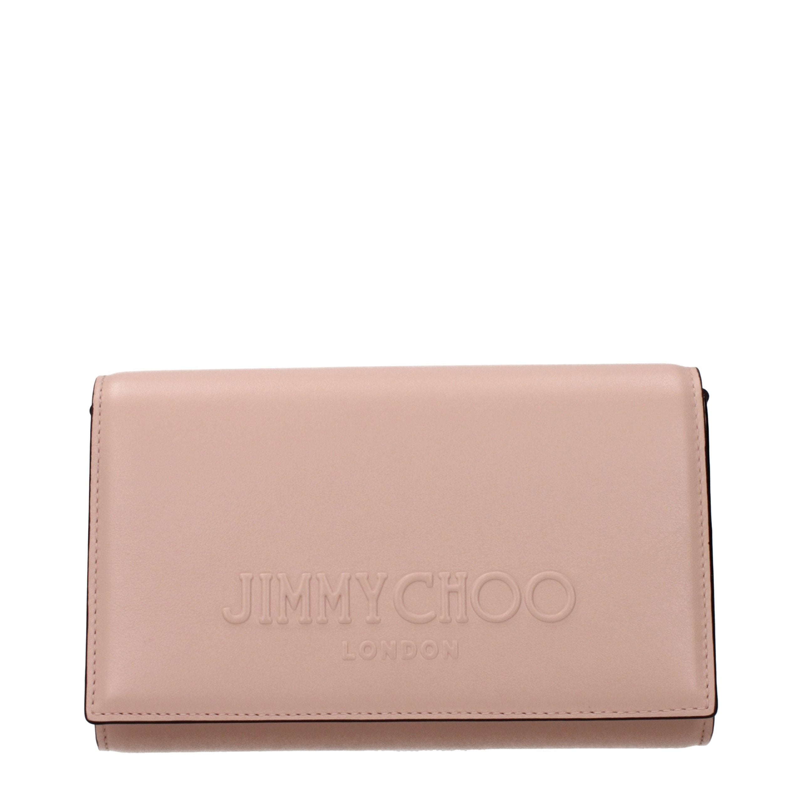 Jimmy Choo Pink Leather Clutch Bag-1