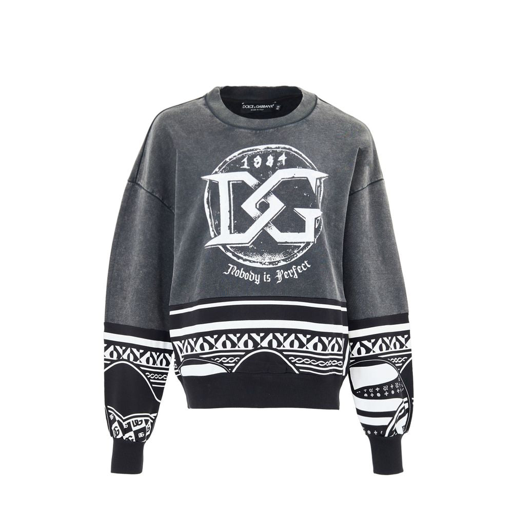 Dolce & Gabbana Black Cotton Sweatshirt-1