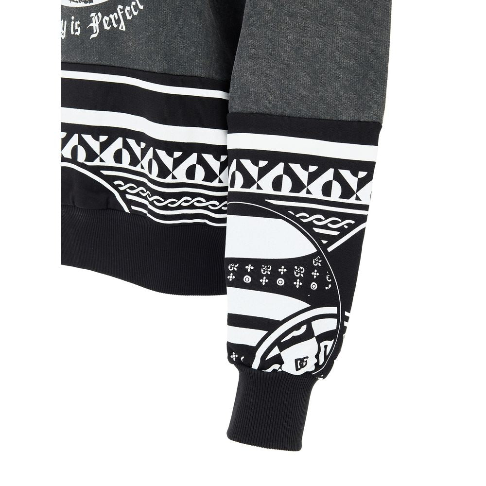 Dolce & Gabbana Black Cotton Sweatshirt-4