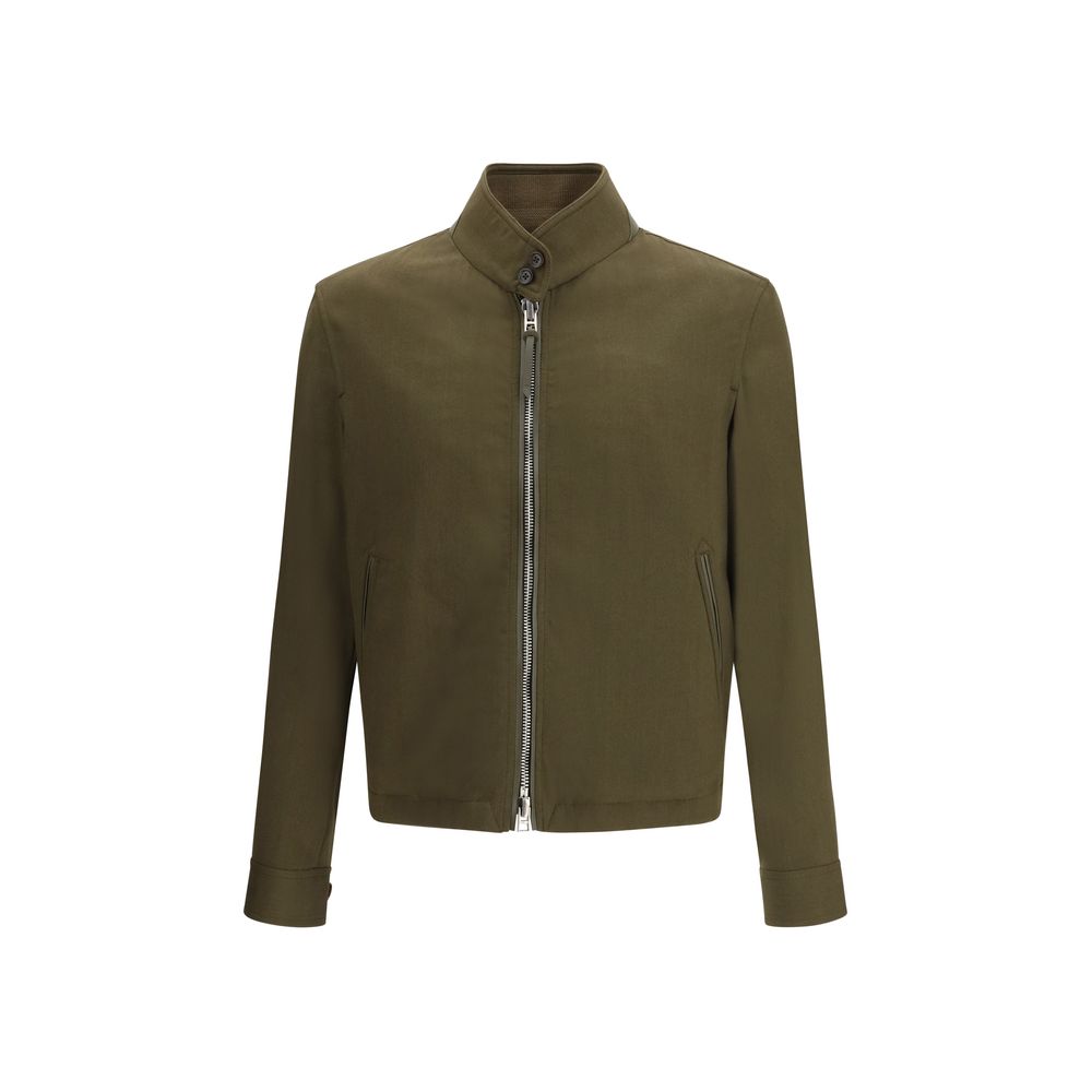 Tom Ford Two-Tone Fleece Wool Biker Jacket-1