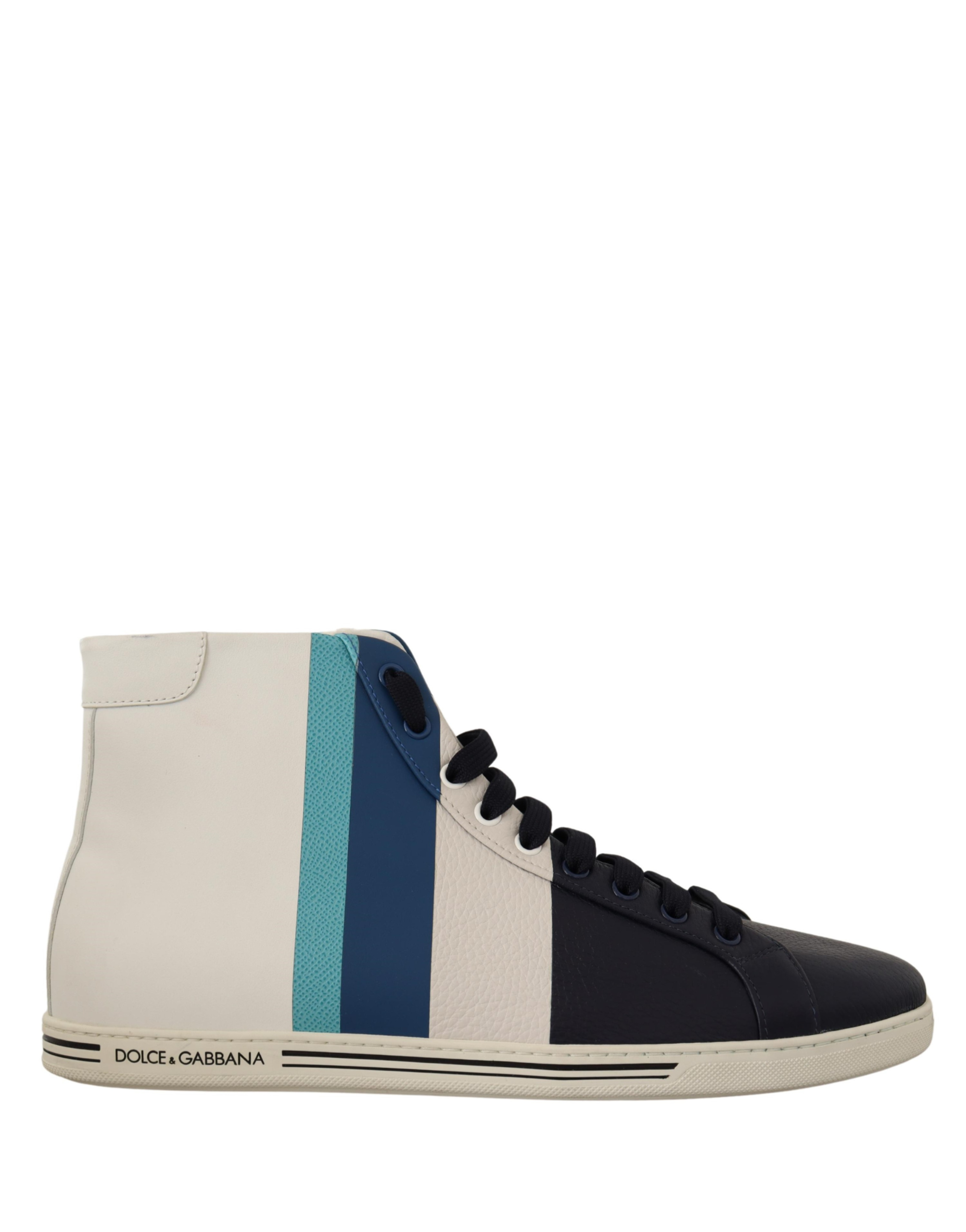 Dolce & Gabbana Multicolor Leather Mid-Top Sneaker Shoes-2