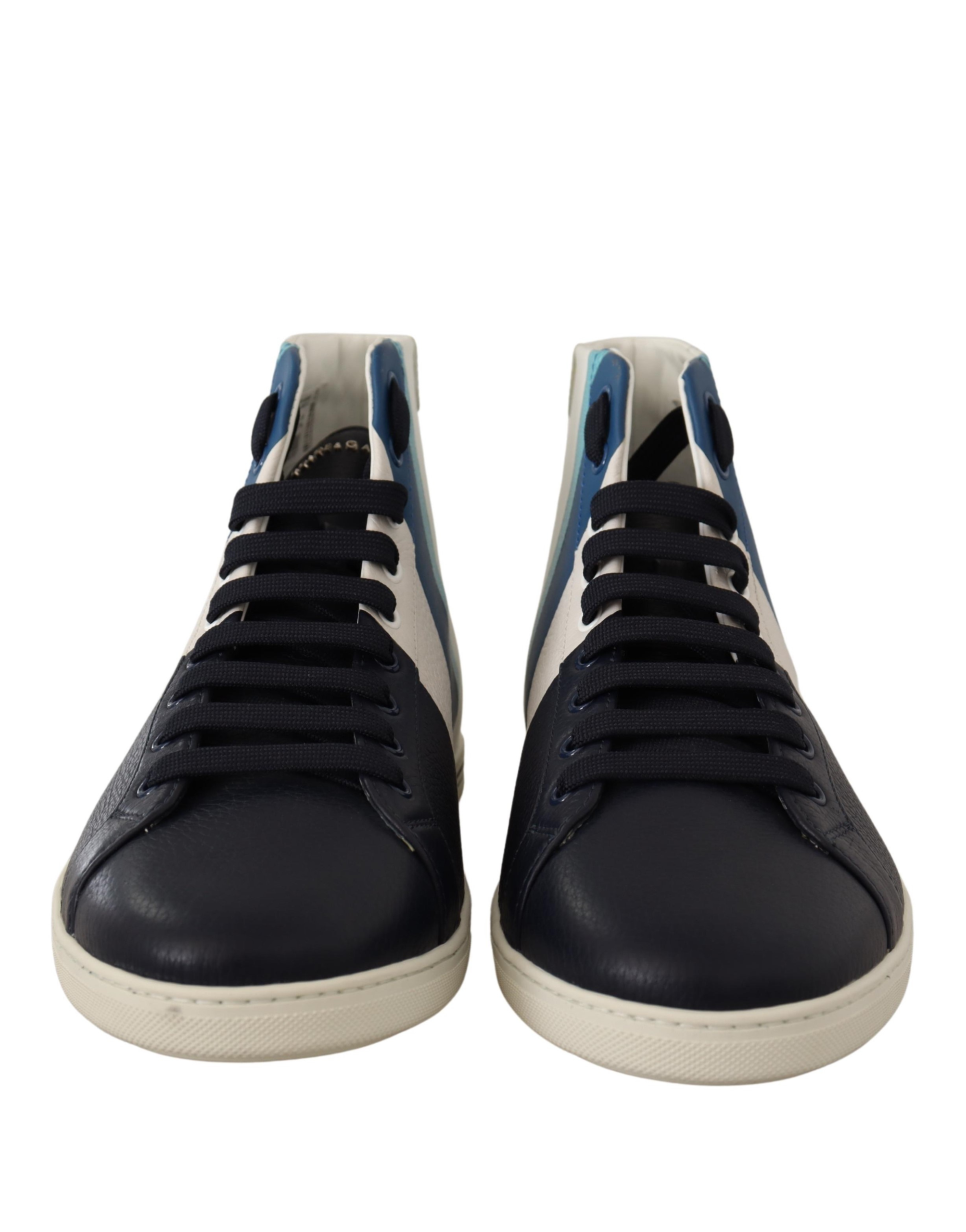 Dolce & Gabbana Multicolor Leather Mid-Top Sneaker Shoes-6