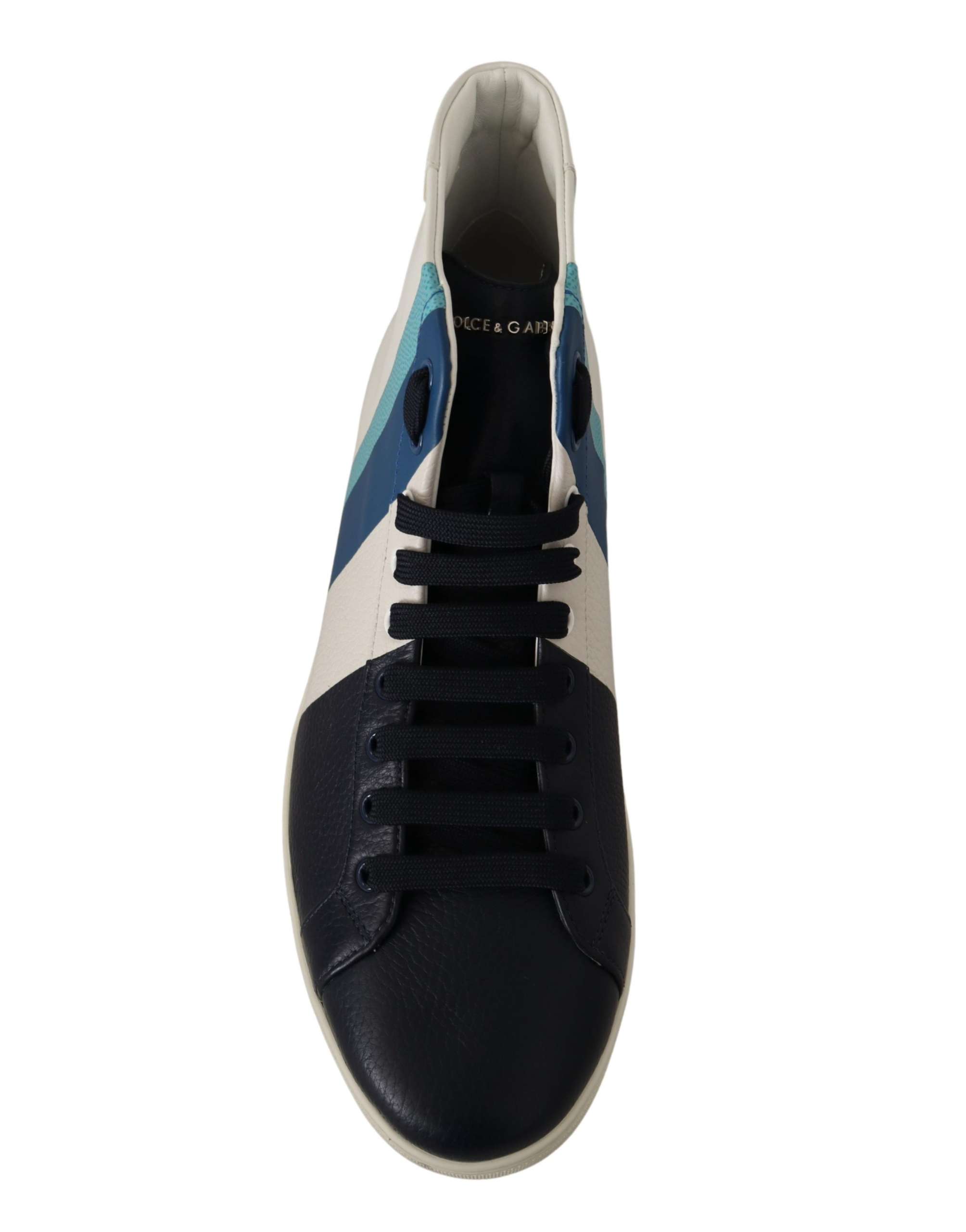 Dolce & Gabbana Multicolor Leather Mid-Top Sneaker Shoes-7