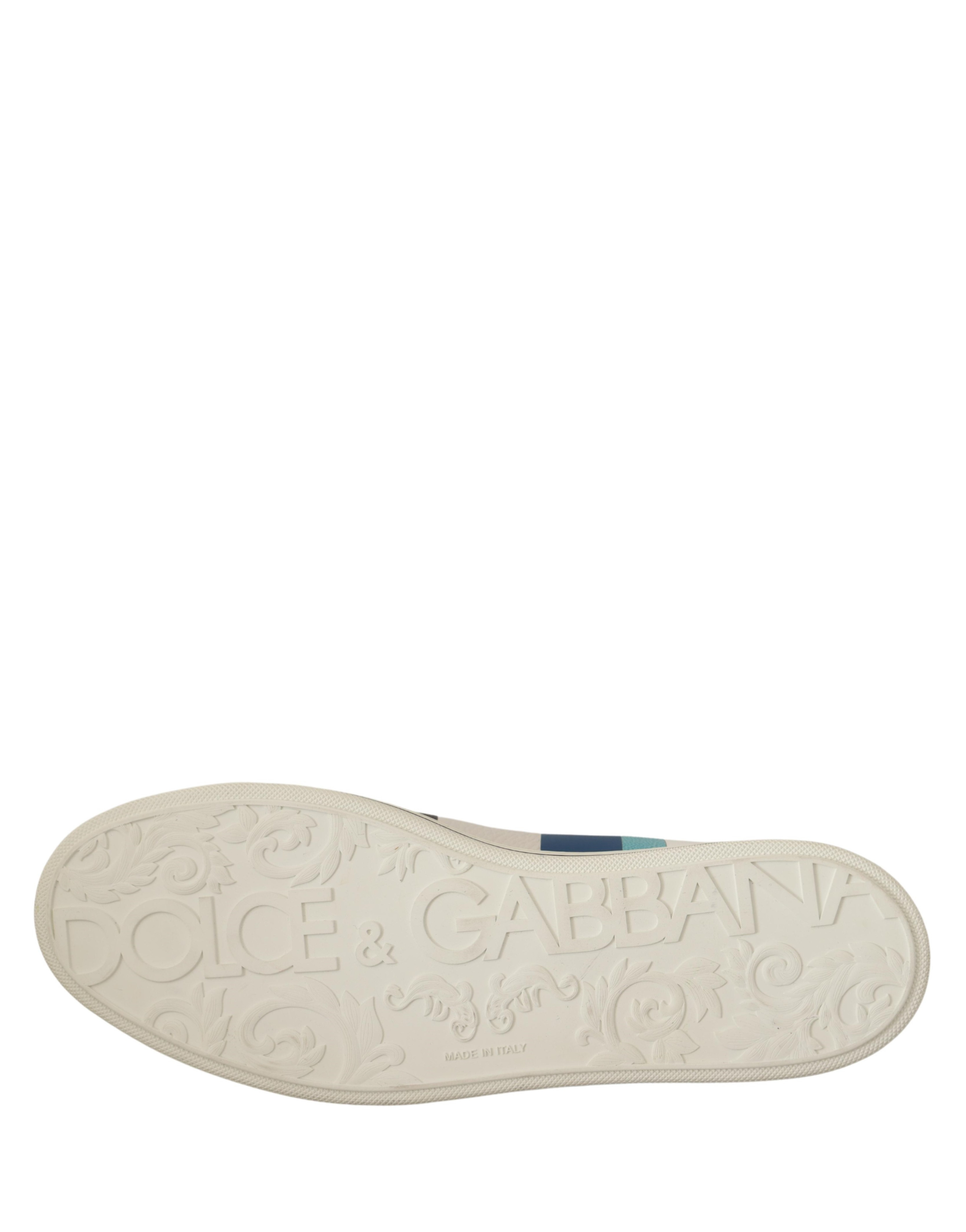 Dolce & Gabbana Multicolor Leather Mid-Top Sneaker Shoes-8