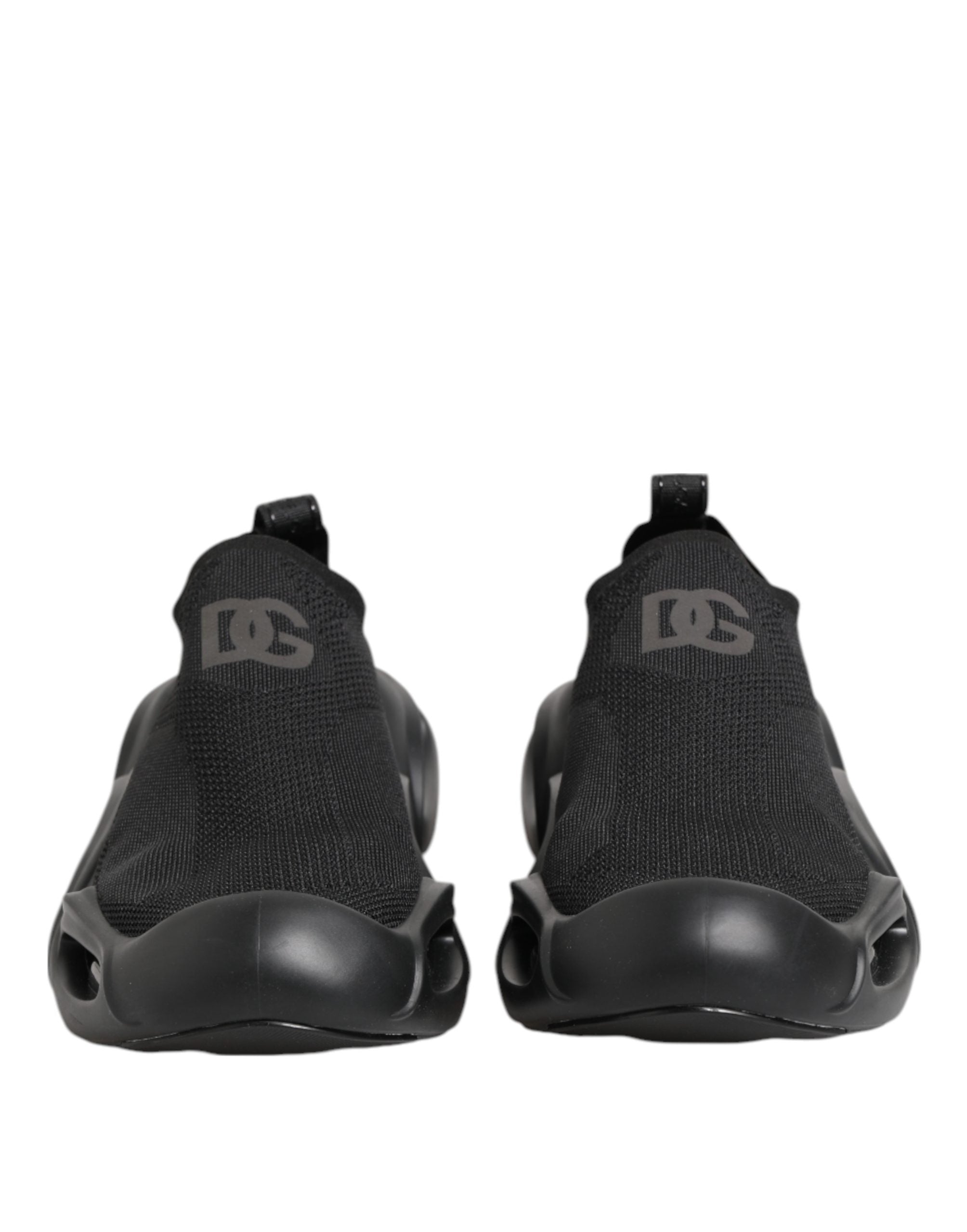 Dolce & Gabbana Black Slip-On Wave Low-Top Sneakers-3