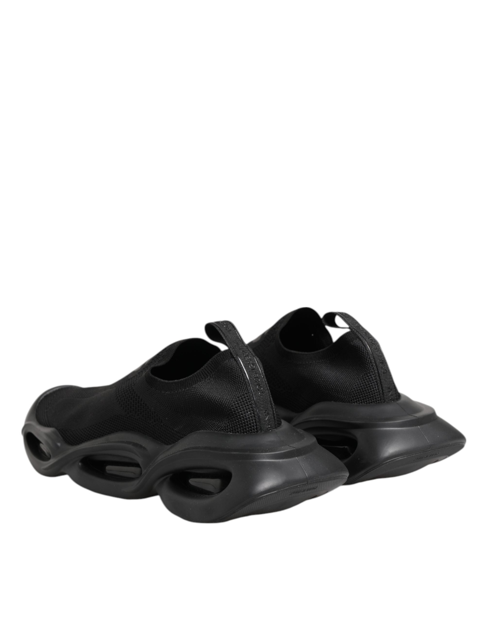 Dolce & Gabbana Black Slip-On Wave Low-Top Sneakers-6