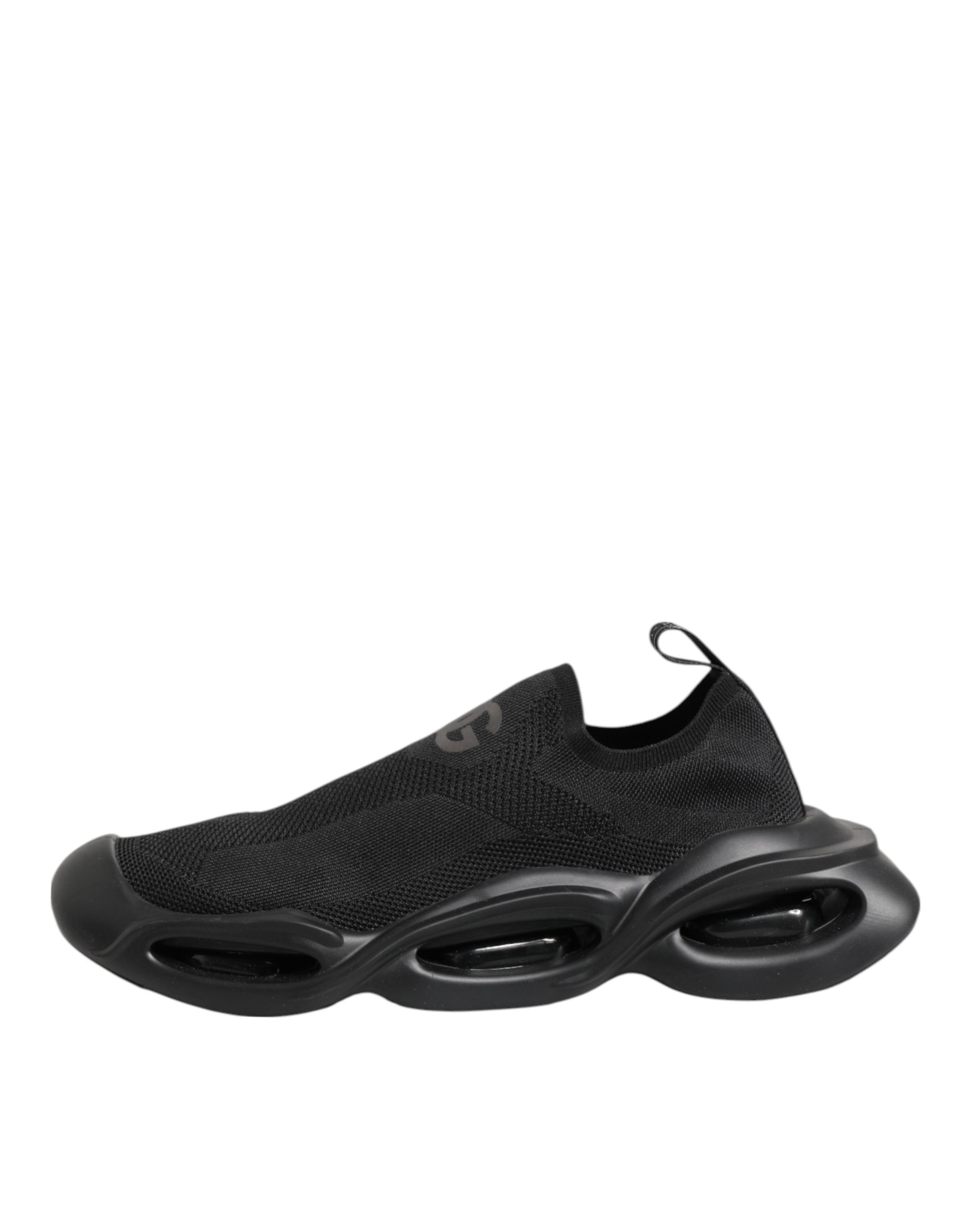 Dolce & Gabbana Black Slip-On Wave Low-Top Sneakers-7