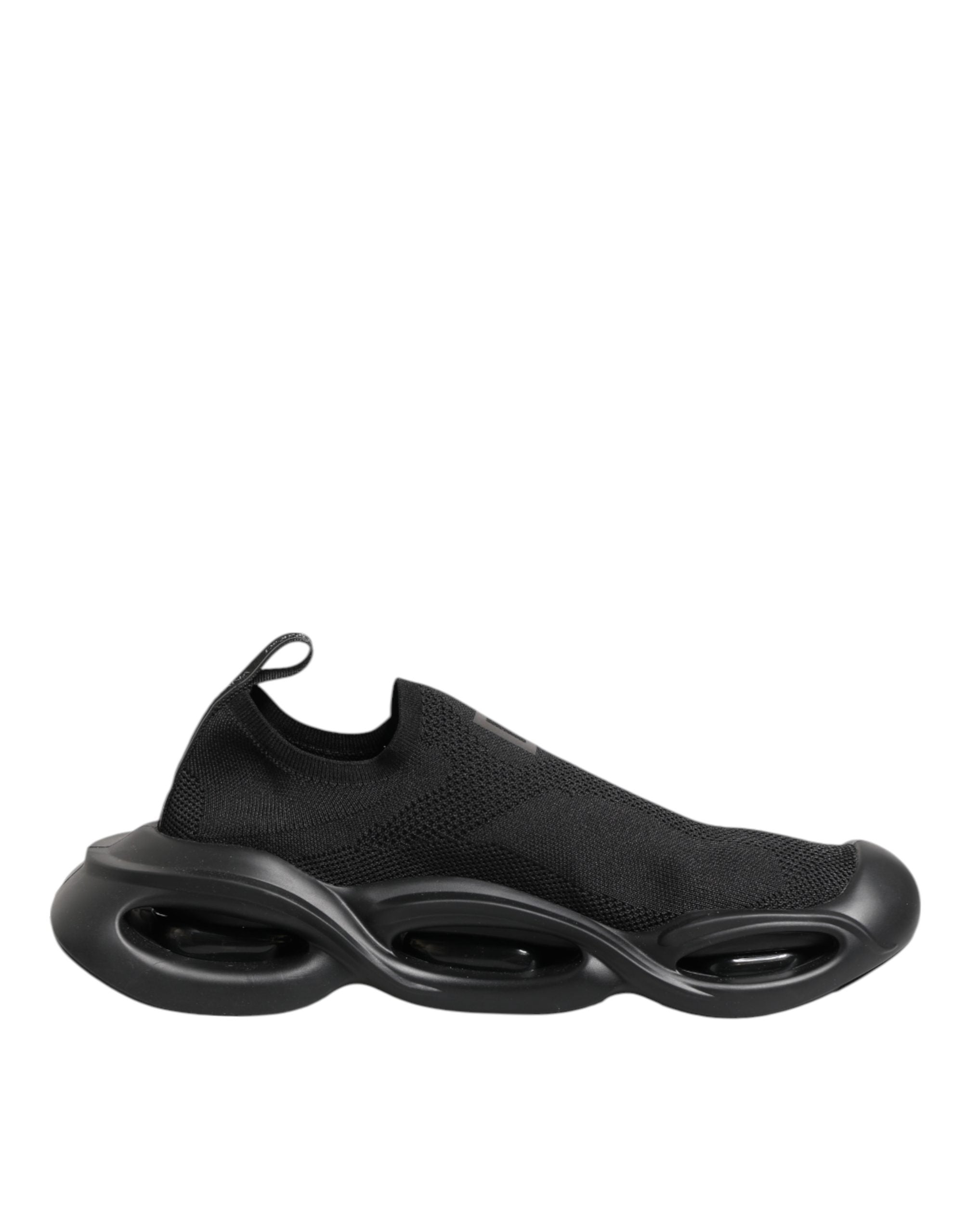 Dolce & Gabbana Black Slip-On Wave Low-Top Sneakers-2
