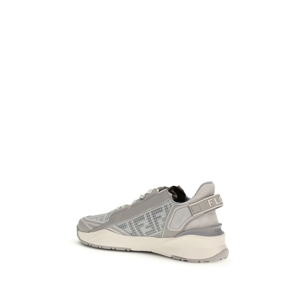 Fendi Grey Bos Taurus Calfskin Athletic Sneakers-3