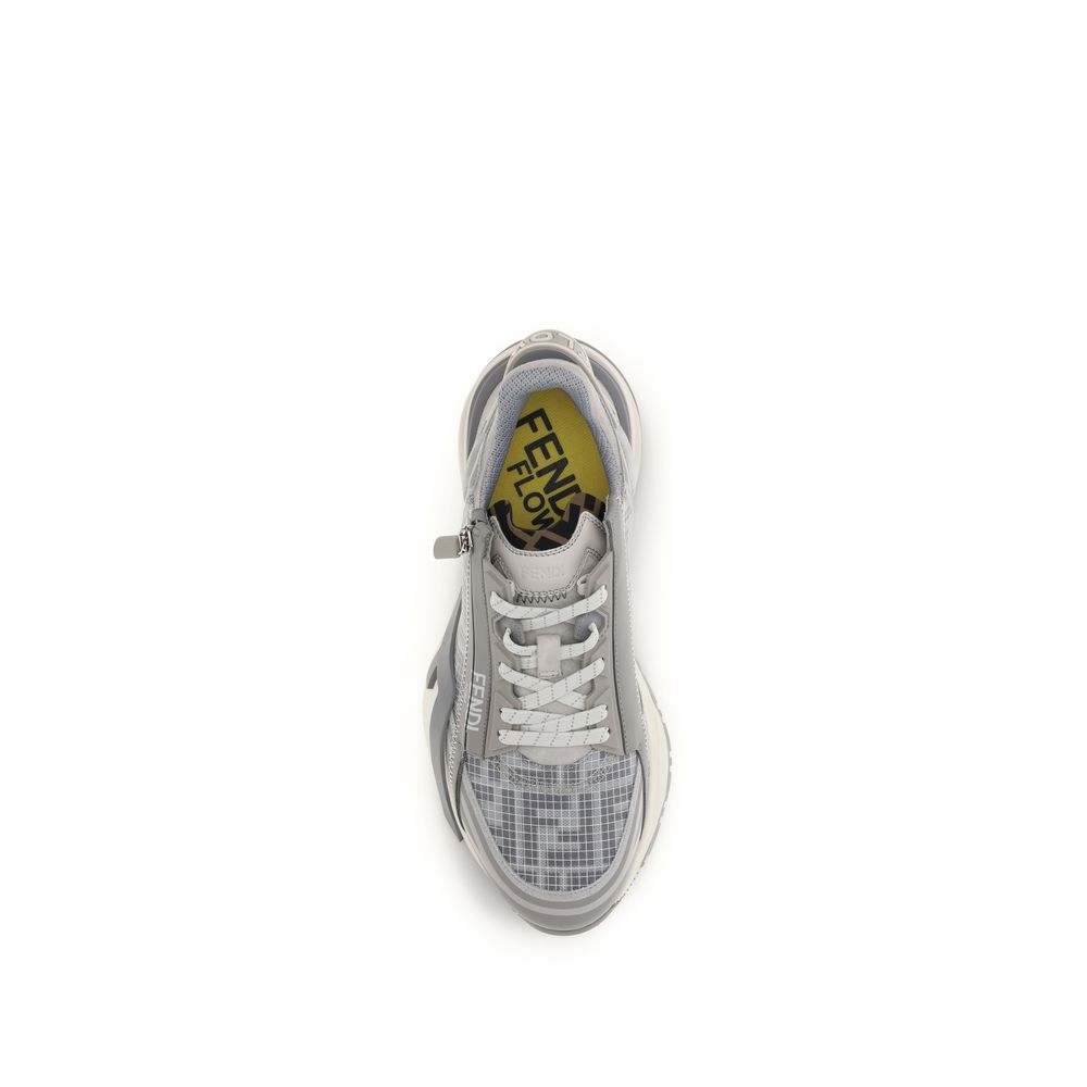 Fendi Grey Bos Taurus Calfskin Athletic Sneakers-4
