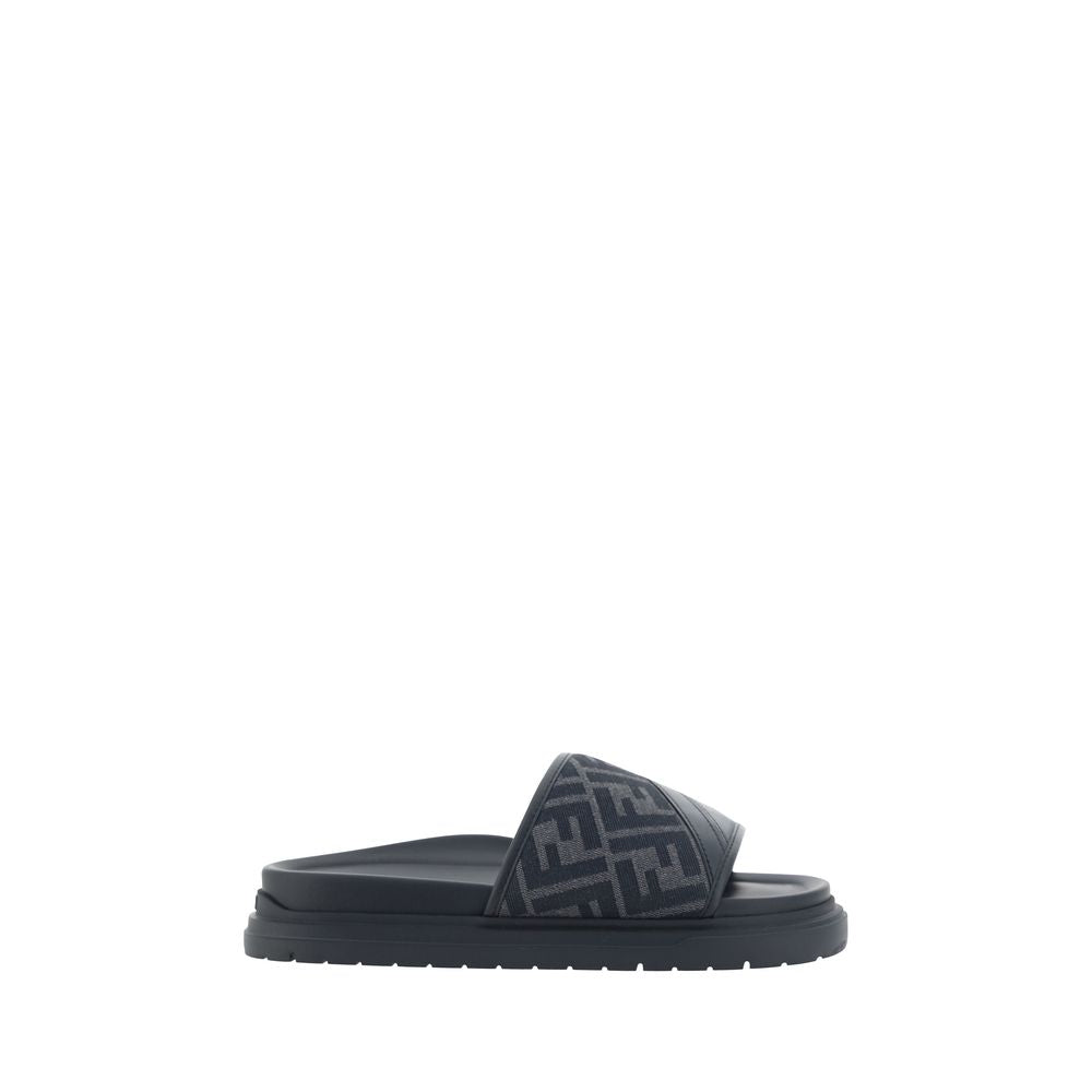Fendi Graue Stoff-Sandalen-1
