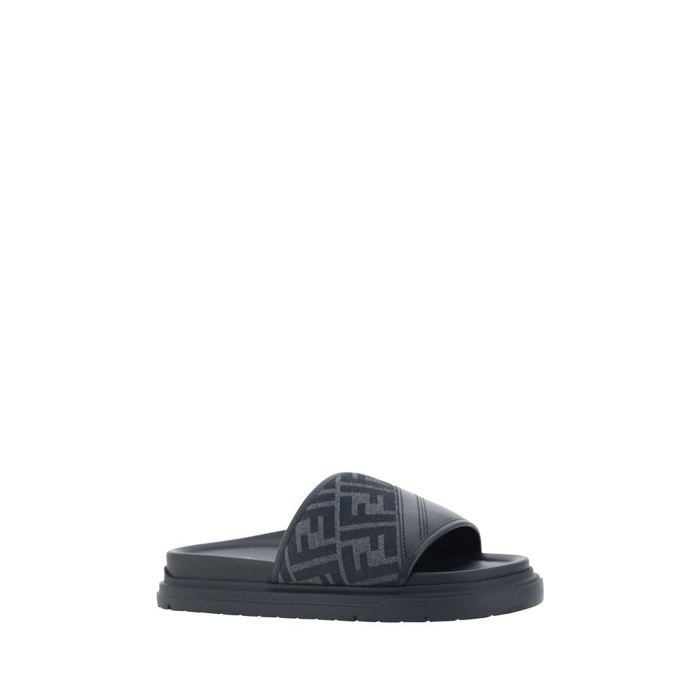 Fendi Graue Stoff-Sandalen-2