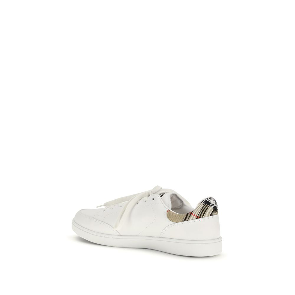 Burberry white low-top sneakers in calfskin leather Bos Taurus-3