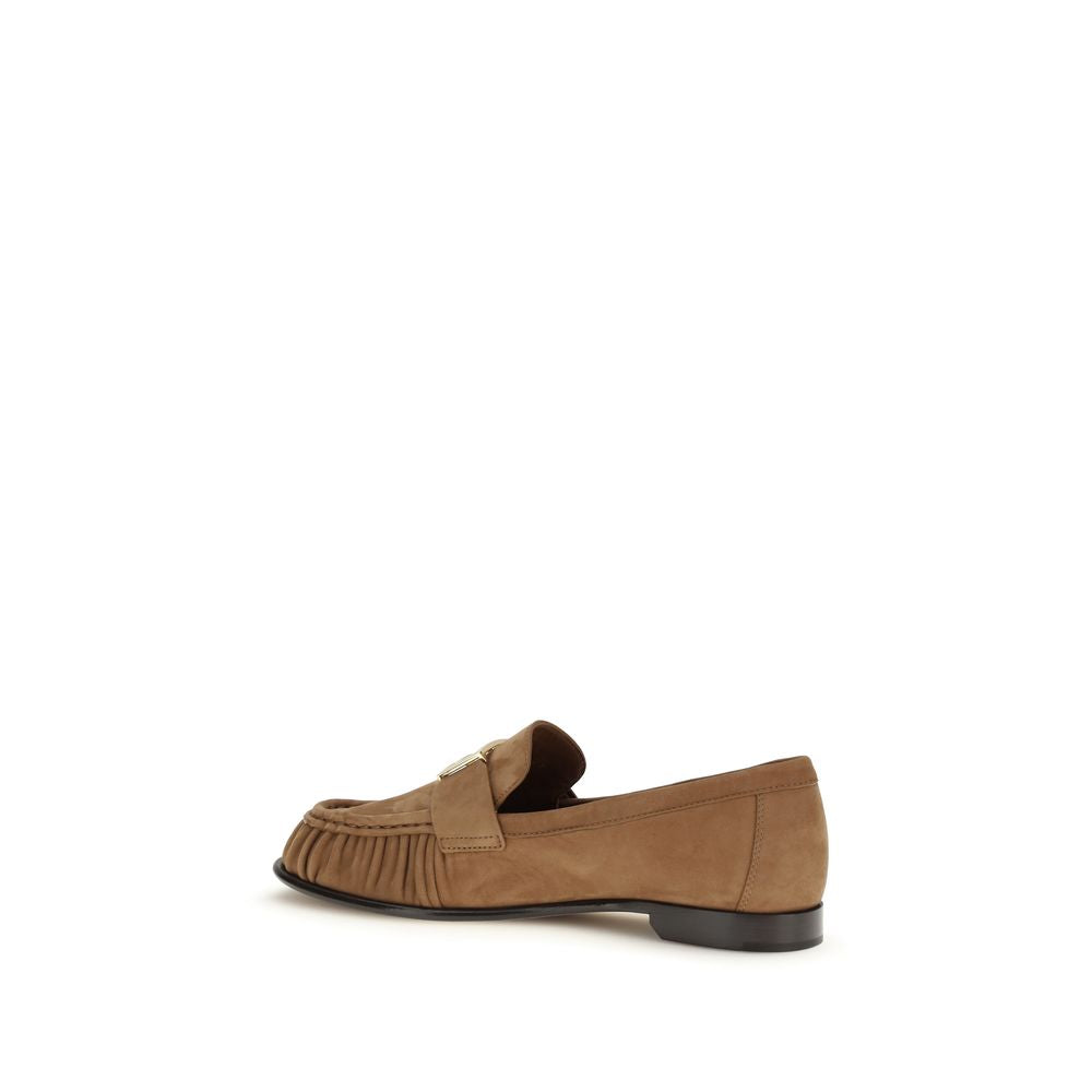 Fendi Brown Calf Leather Bos Taurus Slipper Loafers-3