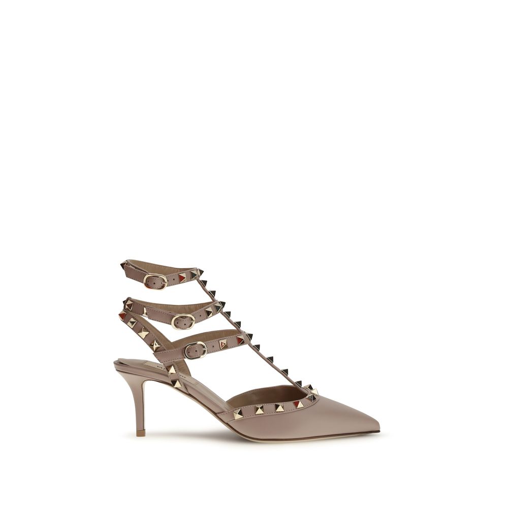 Valentino Garavani Multicolor Calf Leather Bos Taurus Mid Heel Pumps-1